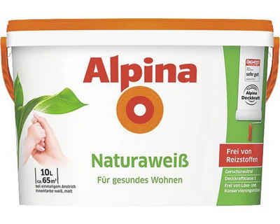 Alpina Wand- und Deckenfarbe Naturaweiß 10 Liter frei von Reizstoffen