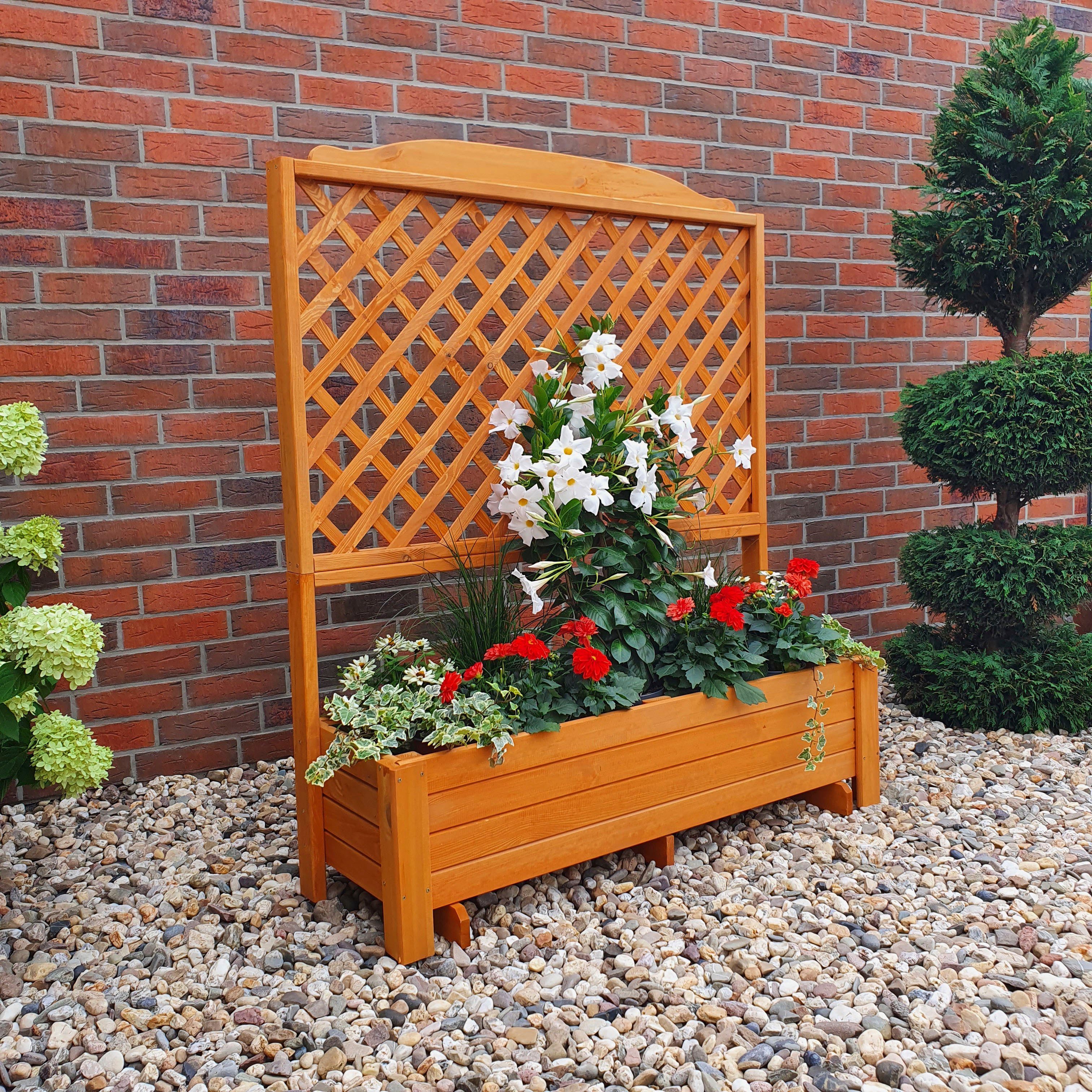 promadino Spalier Romantica, mit Pflanzkasten, BxTxH: 120x38x140 cm