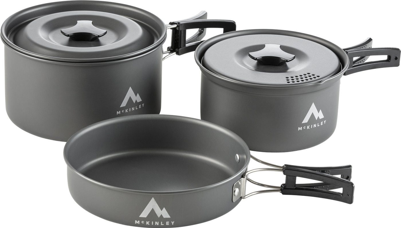 McKINLEY Campinglöffel Kochgeschirr SET MCK202 BRAUN MIT MOTIV