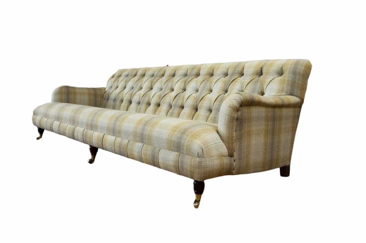 JVmoebel Chesterfield-Sofa, Sofa Chesterfield Klassisch Wohnzimmer Design Textil Couch