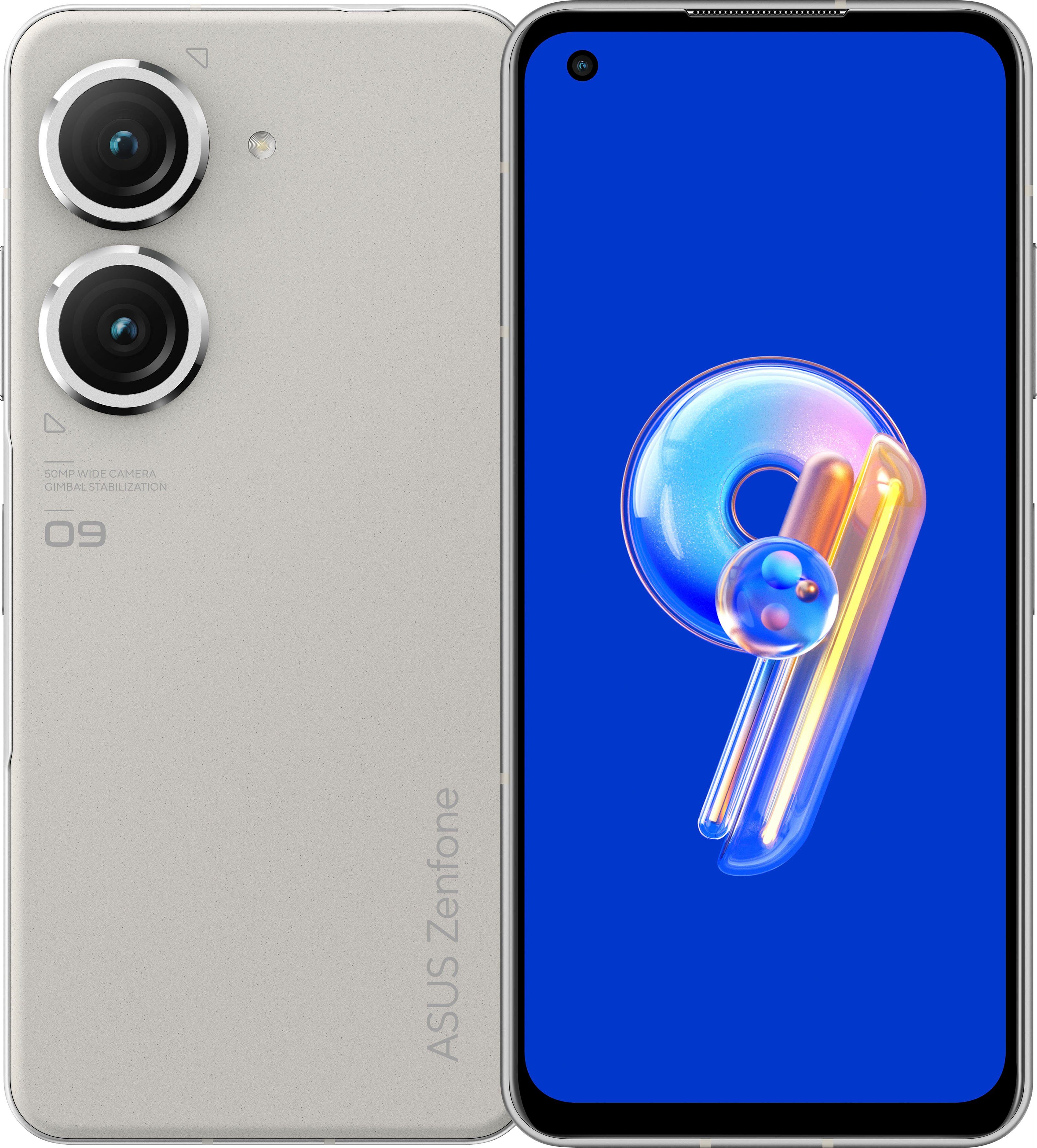 Asus Zenfone 9 Smartphone (15,04 cm/5,92 Zoll, 256 GB Speicherplatz, 50 MP Kamera) Moonlight White