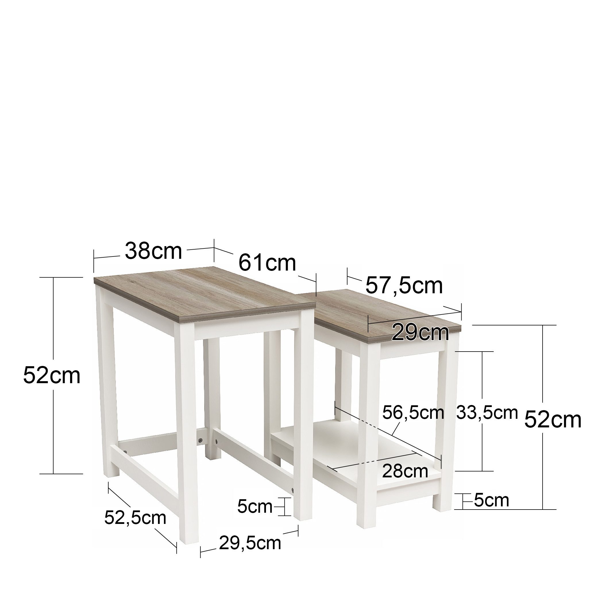 loft24 Satztisch Chapel Hill (Set, 2-St), günstig online kaufen