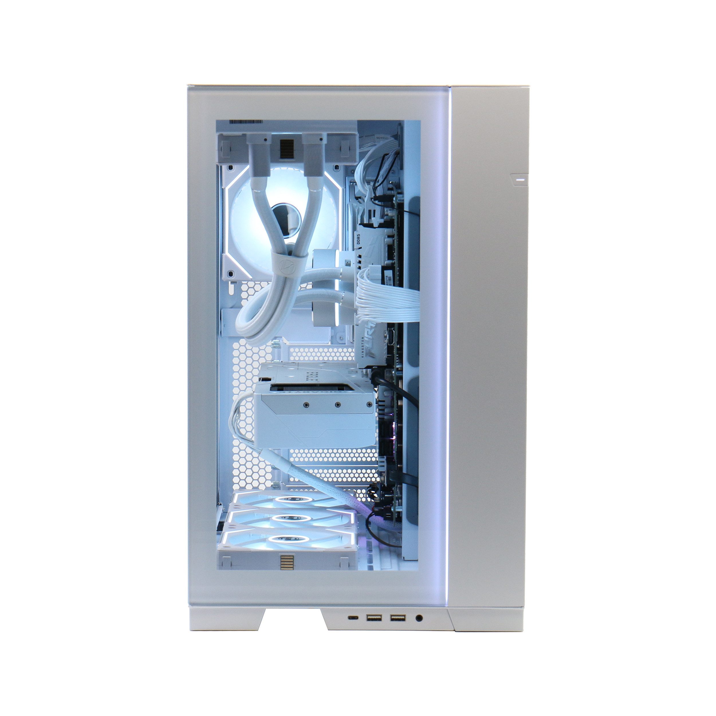 Hyrican Pure White 7364 Gaming-PC (AMD Ryzen 7 9800X3D, GeForce RTX 4070 Ti Super, 64 GB RAM, 2000 GB SSD, Wasserkühlung, DDR5 RAM; PCIe Gen4; AI; Windows 11)