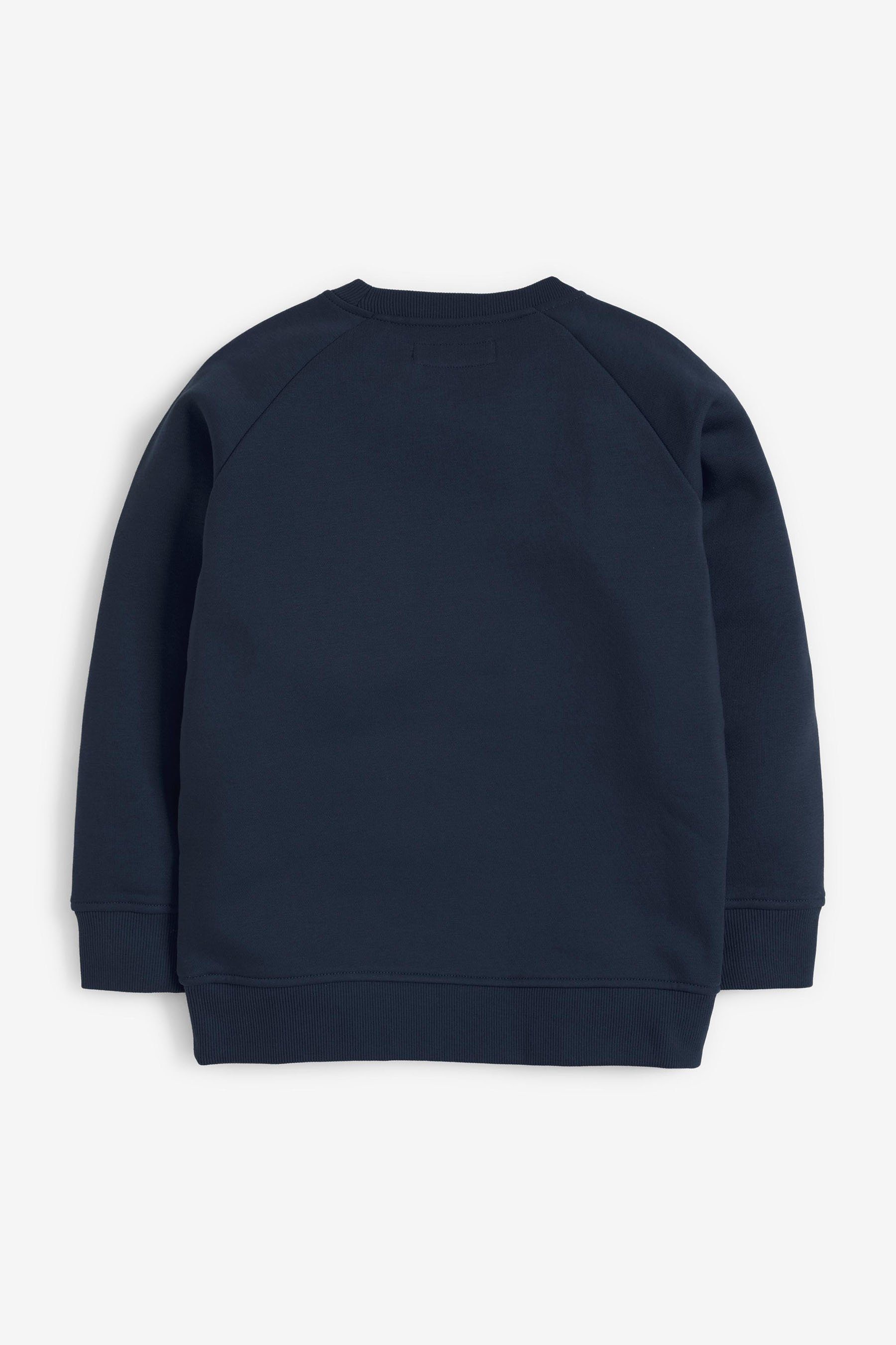 (2-tlg) mit 2er-Pack Navy Sweatshirt Next Schulpullover Blue V-Ausschnitt