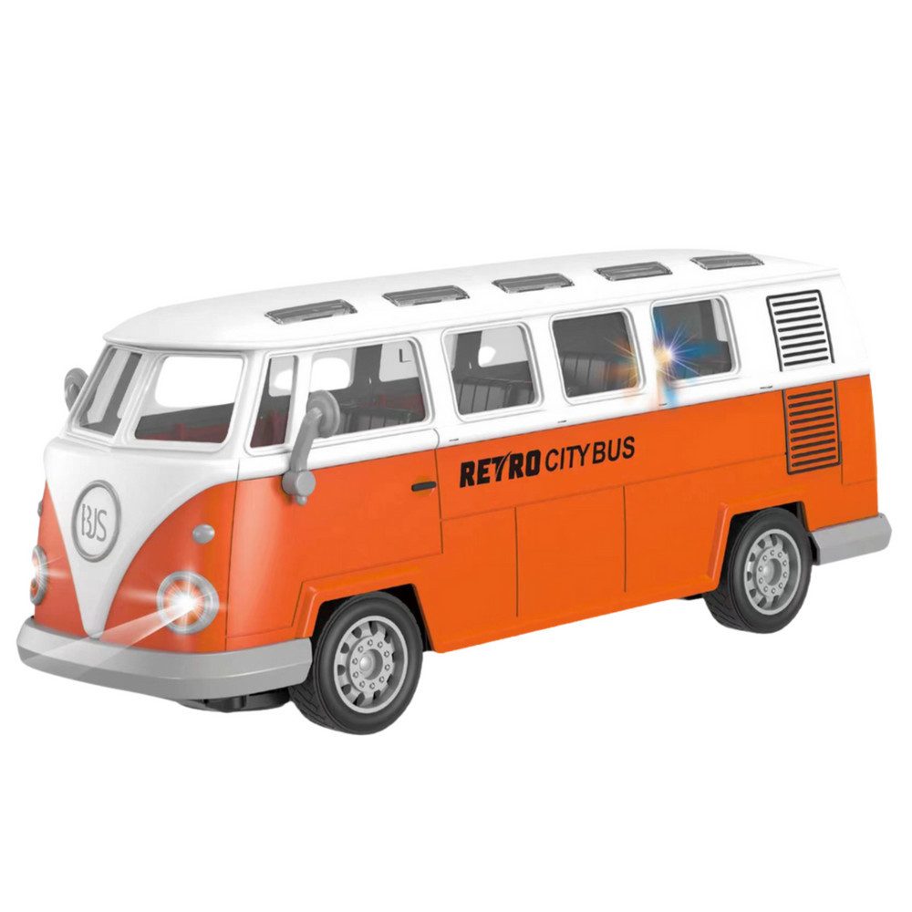 LEAN TOYS RC-Bus Spielzeugbus Modellbus Funkfahrzeug (Spar-Set, 1-tlg., 23,5 x 10 x 9 cm robust), Licht vorn & hinten, Gummireifen, Maßstab 1:30
