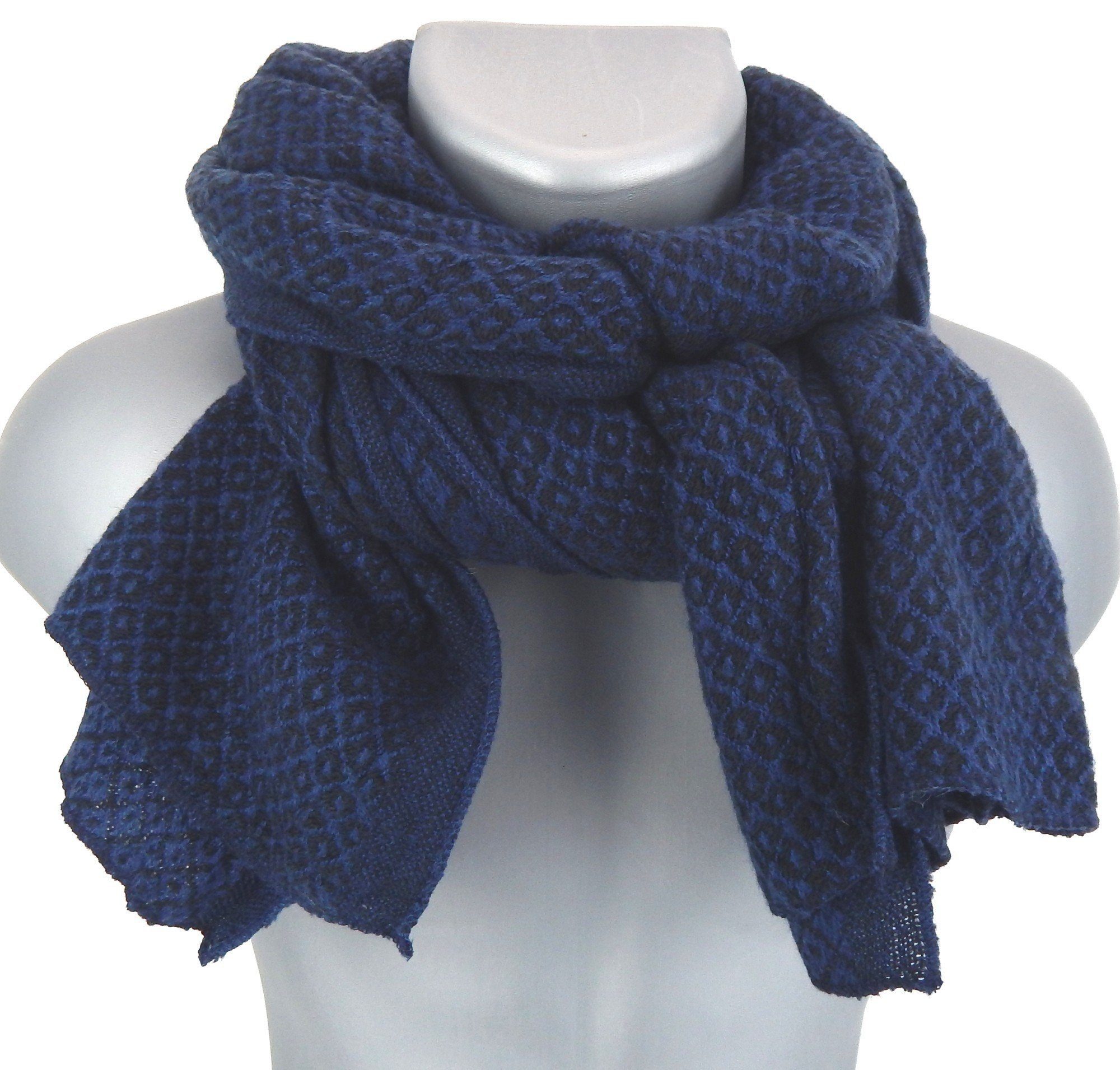 Ella Jonte Modeschal, blau schwarz weicher Schal Herbst Winterschal