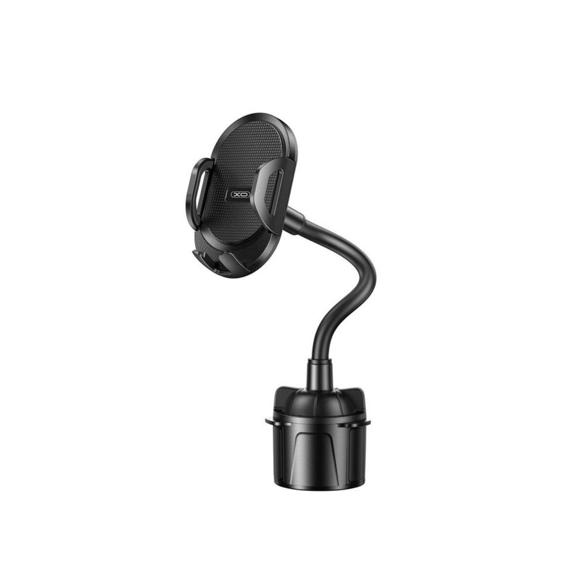 XO Smartphone-Halterung C105 Auto-Handyhalterung Schwarz für Becherhalter 360 Grad, (bis 7 Zoll, Einzelartikel, Einzelartikel, Flexible Halterung mit automatischen Haltebacken)