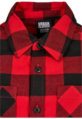 URBAN CLASSICS Langarmshirt Herren Boys Checked Flanell Shirt (1-tlg)