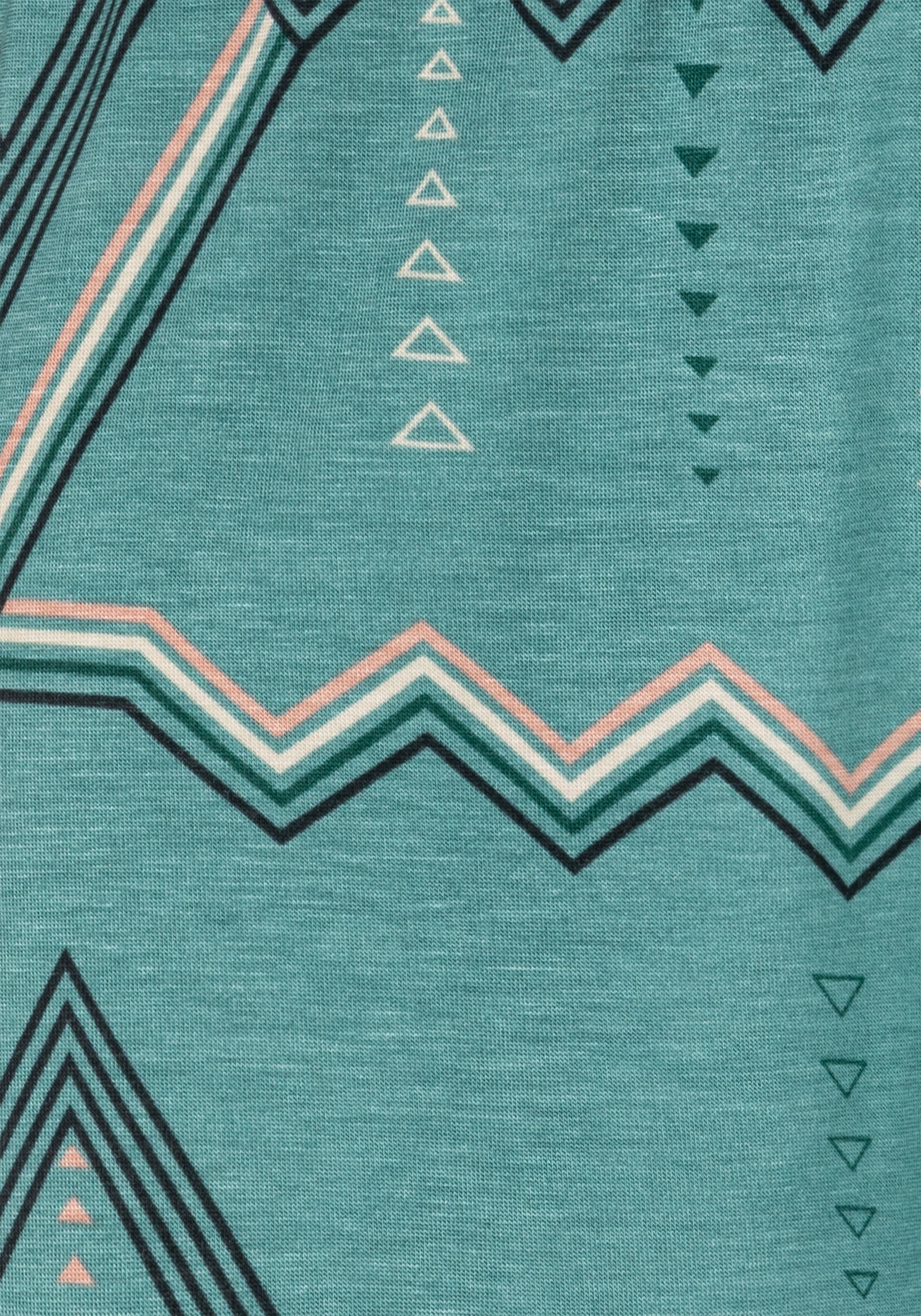 LASCANA Pyjamashorts mit grafischem Zick-Zack Muster