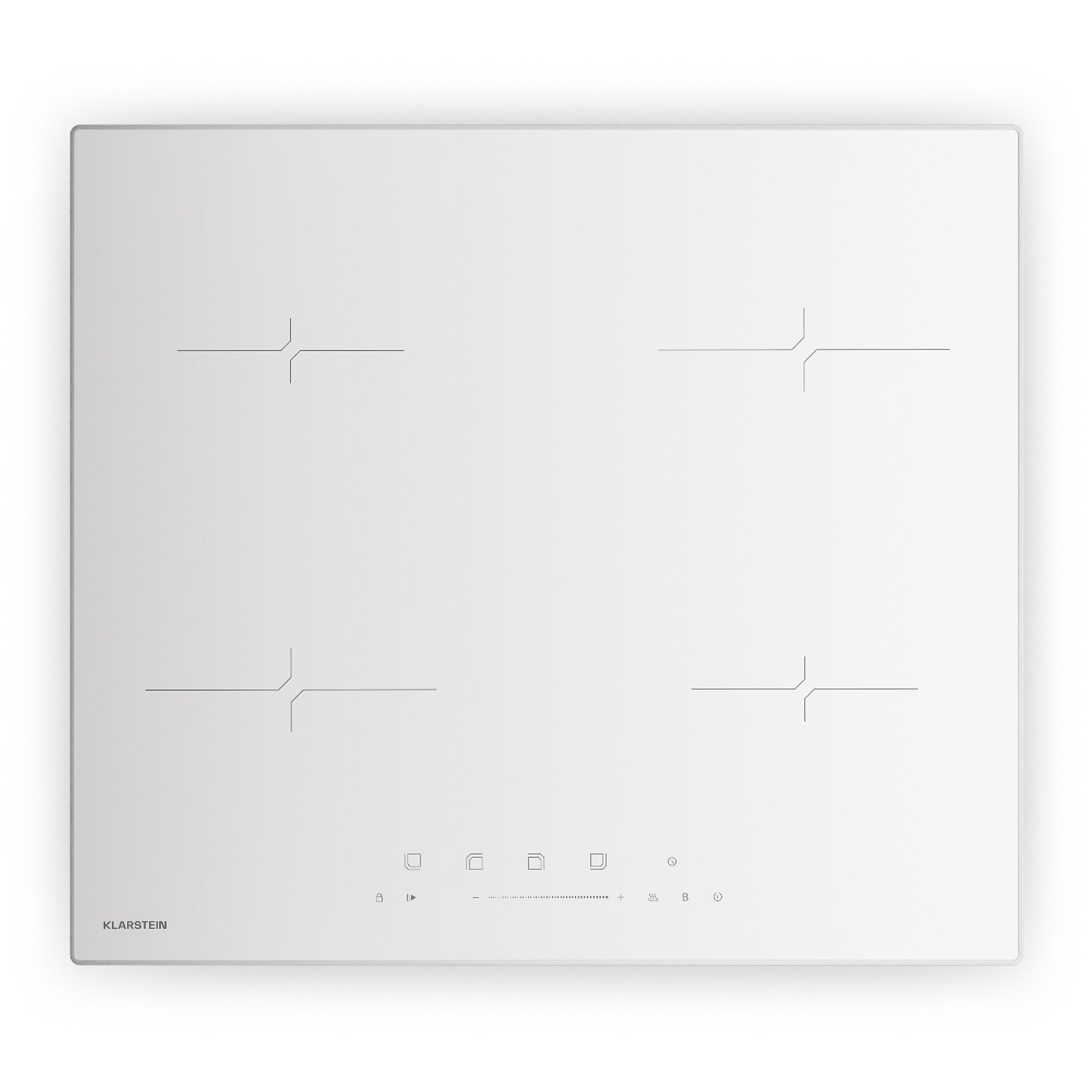 Klarstein Induktions-Kochfeld Velaire Induktionskochfeld 4 Kochzonen 7000W 60 cm Boost Touch-Slider, Elektrisches Kochfeld 4 Zonen Timer Glaskeramik Slider