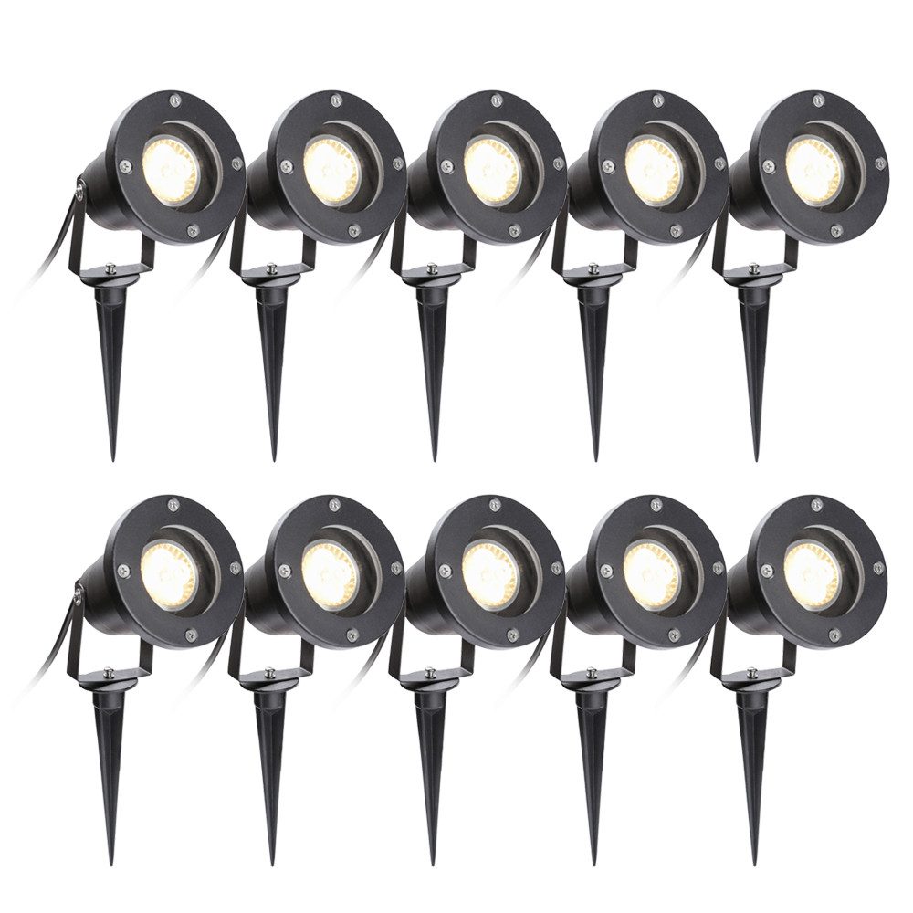 Clanmacy LED Gartenstrahler 1-10X Gartenbeleuchtung IP65 COB LED Gartenstra günstig online kaufen