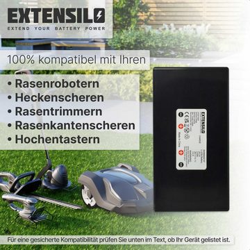 Extensilo kompatibel mit Stiga Autoclip 291860, 291859, 228s, 291856, 45085, Akku Li-Ion 3400 mAh (25,2 V)