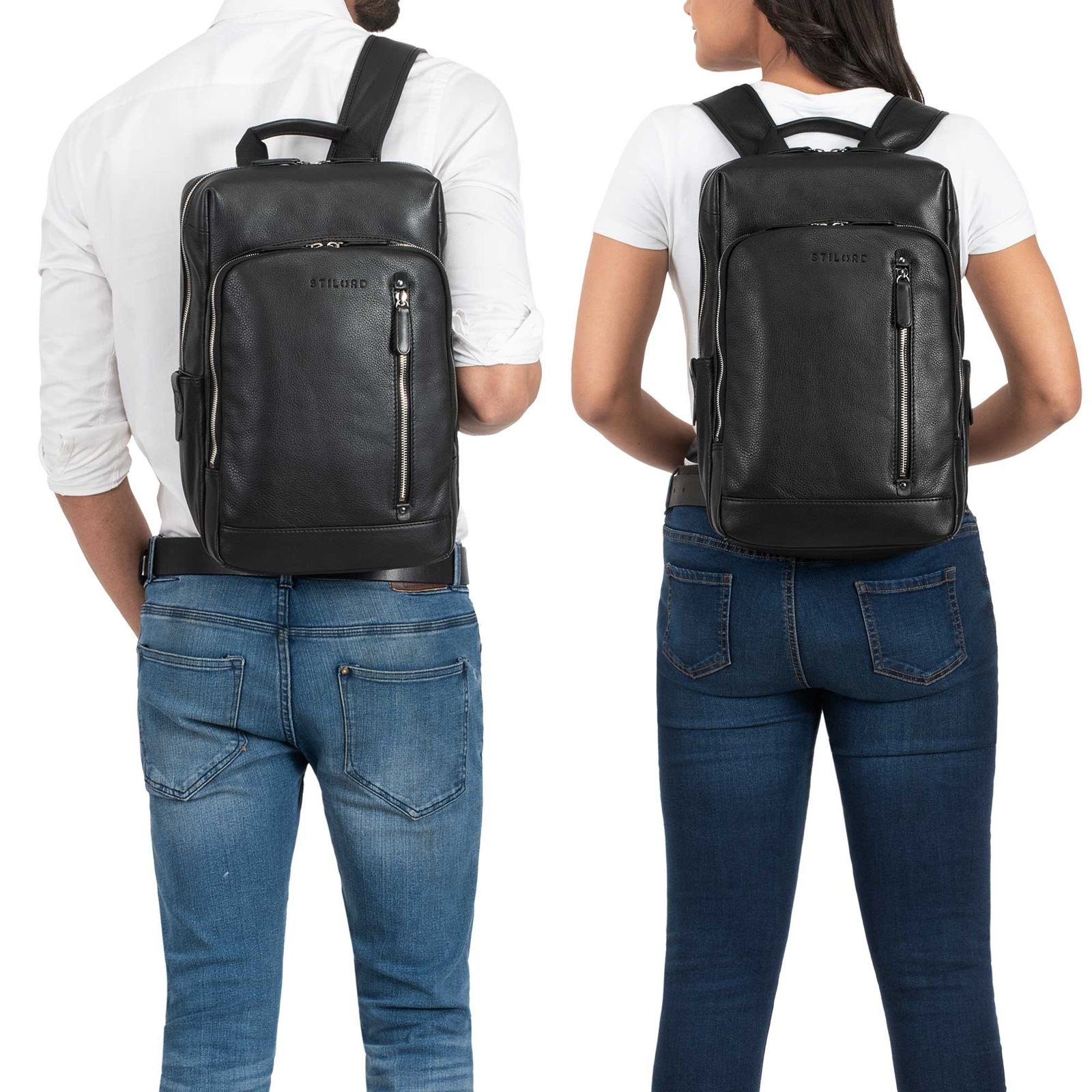 STILORD Notebook-Rucksack "Johnson" Lederrucksack Herren Business günstig online kaufen