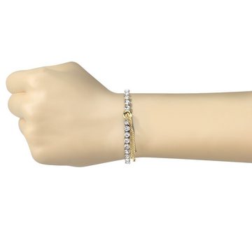 BUNGSA Armband Armkette Multikristall und Schiebeverschluss aus Edelstahl für Damen (1 Armband, 1-tlg), Bracelet Armschmuck