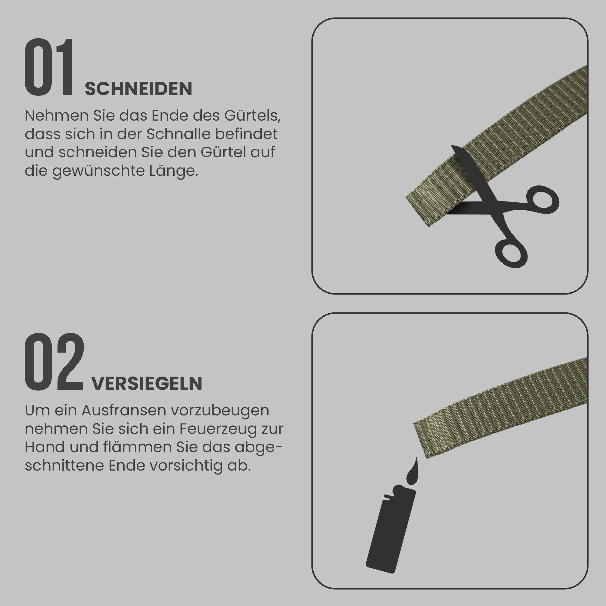 hemmy Fashion Stoffgürtel Canvas Gürtel 130cm (1-St., Stück) Verstellbarer Arbeitsgürtel ohne Löcher, Gürte mit Kunststoffschnalle