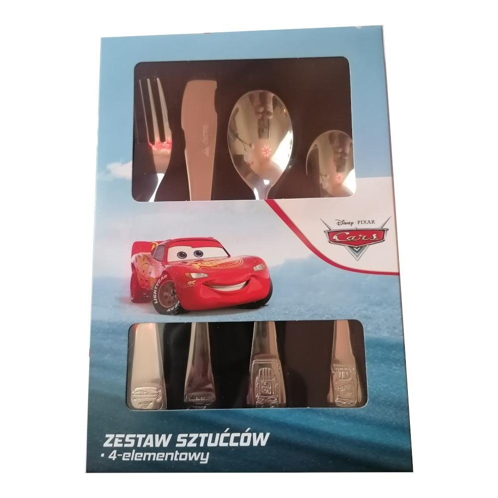 Disney Pixar Kinderbesteck Kinderbesteck Cars, Edelstahl, 4 teilig, 1 Personen