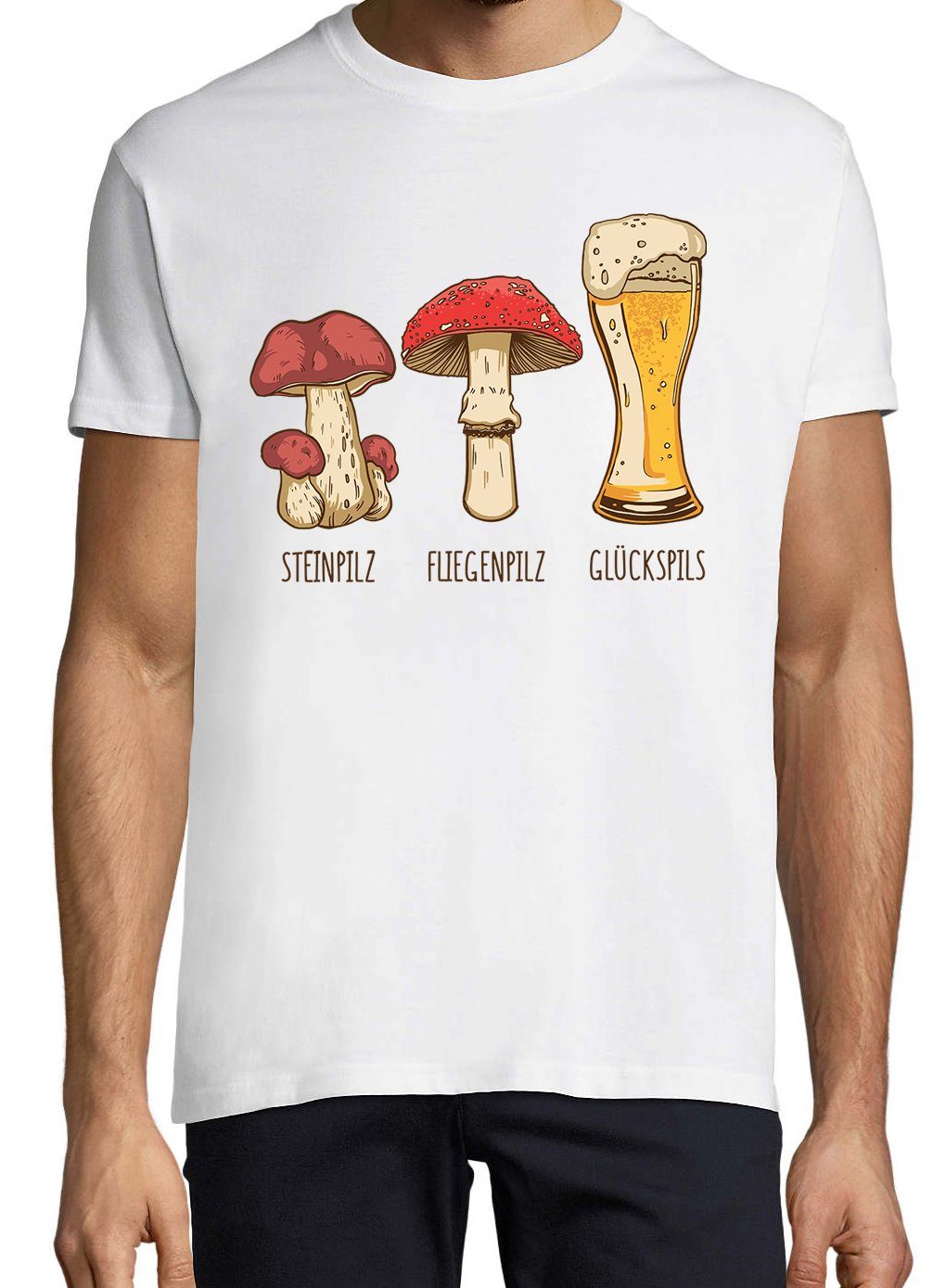 Youth Designz Print-Shirt Herren T-Shirt Glückspils mit lustigem Logo Aufdr günstig online kaufen