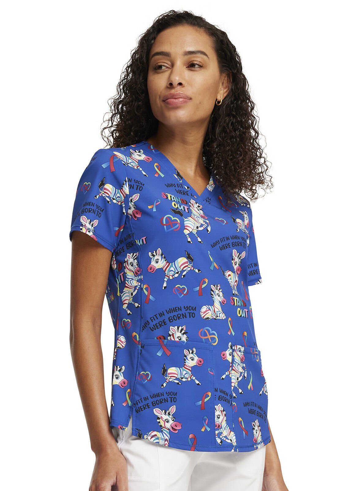 Cherokee Funktionsbluse Bunt bedruckter Damen Kasack "Zebra" Kasack mit Motiv