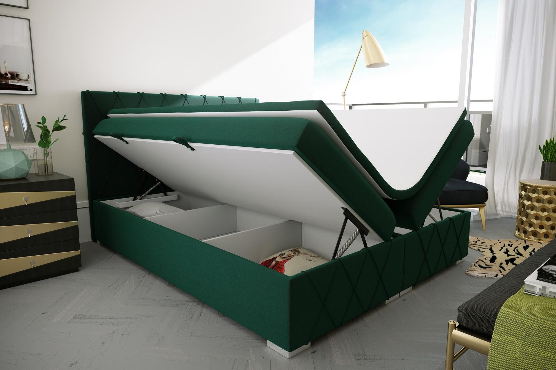 Xlmoebel Boxspringbett Luxuriöses Doppelbett mit Boxspring-Technologie und Bettkasten (1-St., Boxspringbett 4069424842531), Hergestellt in Europa