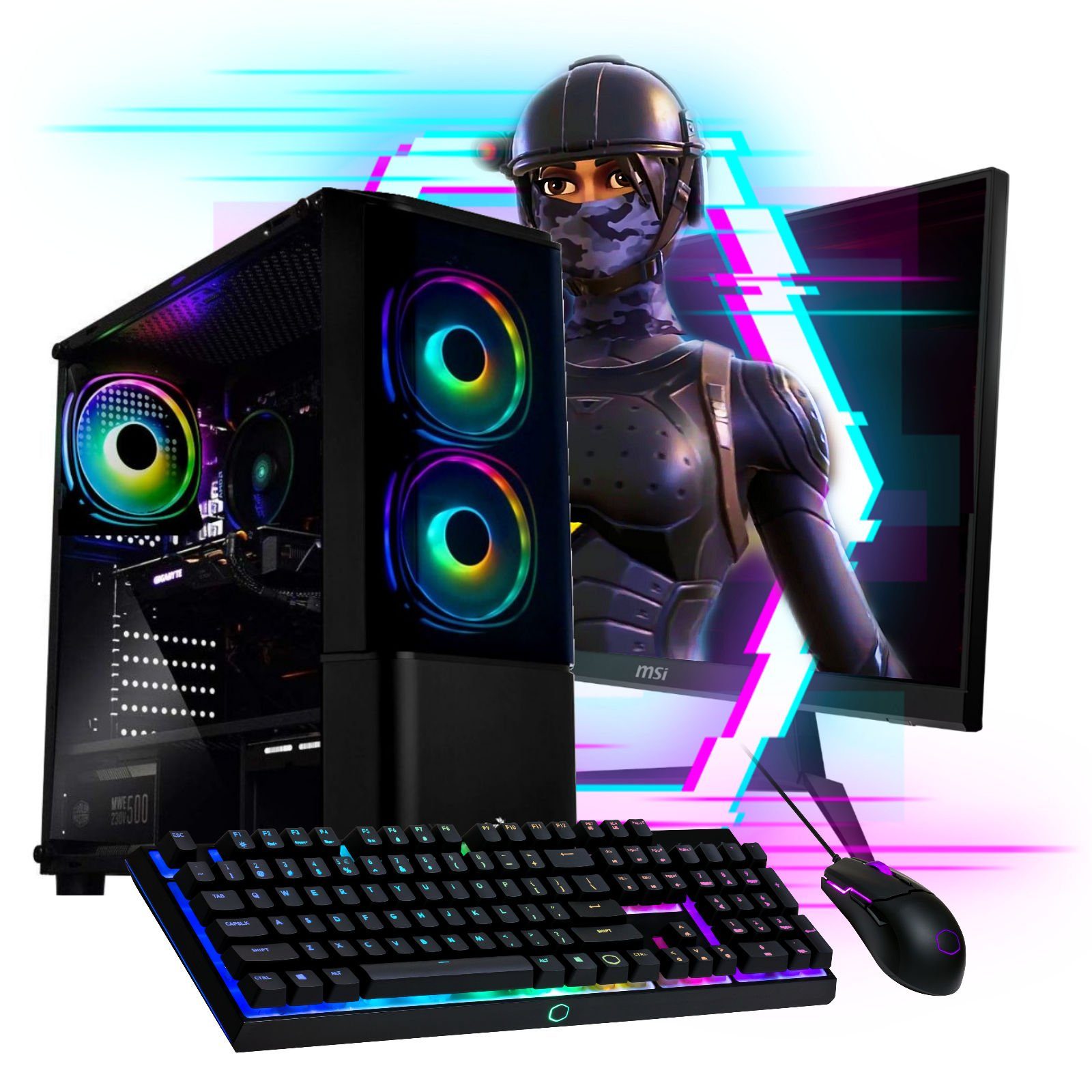 Meinpc Zocker Set 5700 RGB Gaming-PC-Komplettsystem (24,00