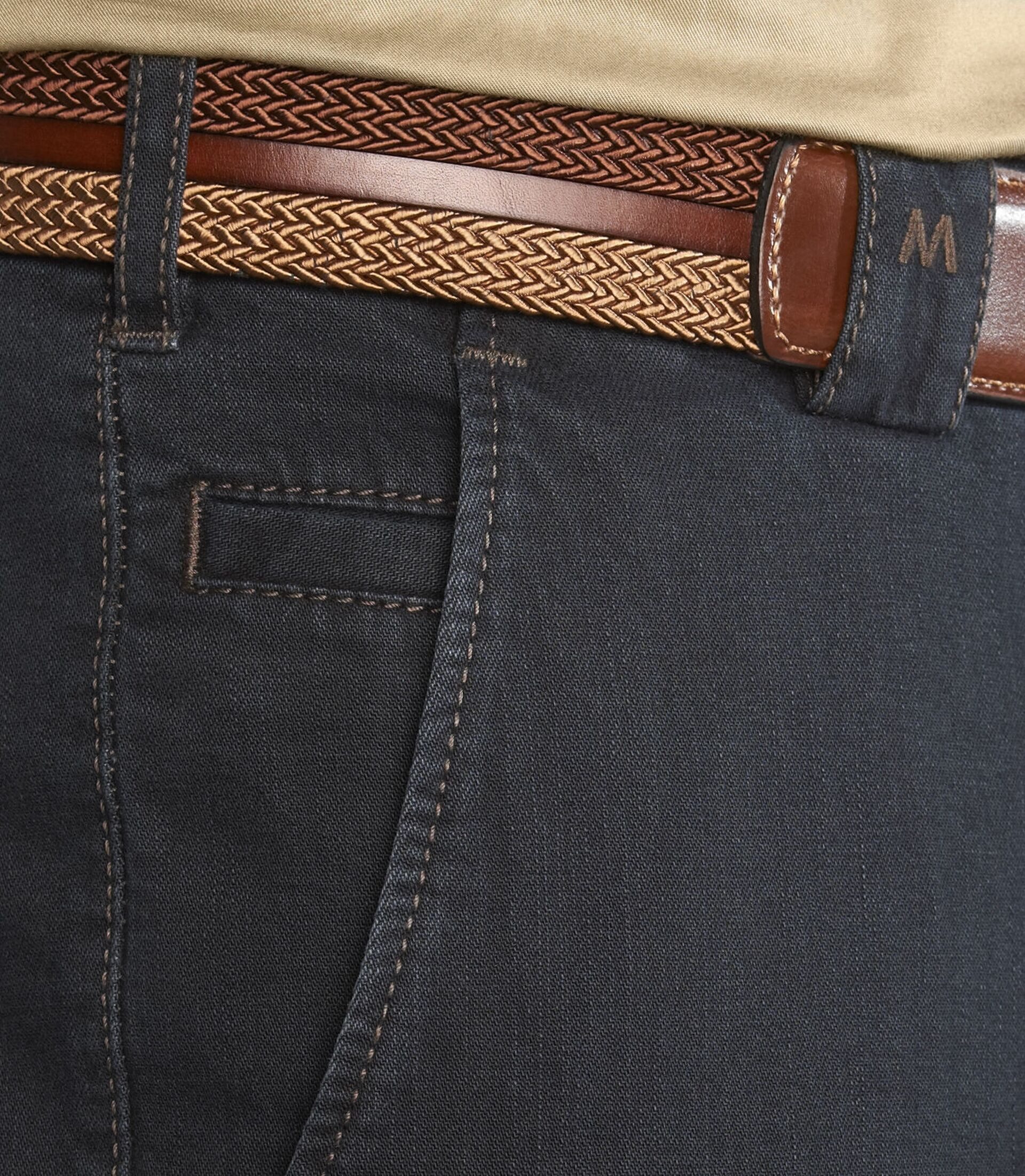 MEYER 5-Pocket-Jeans Roma aus Stretch-Denim mit Dehnbund
