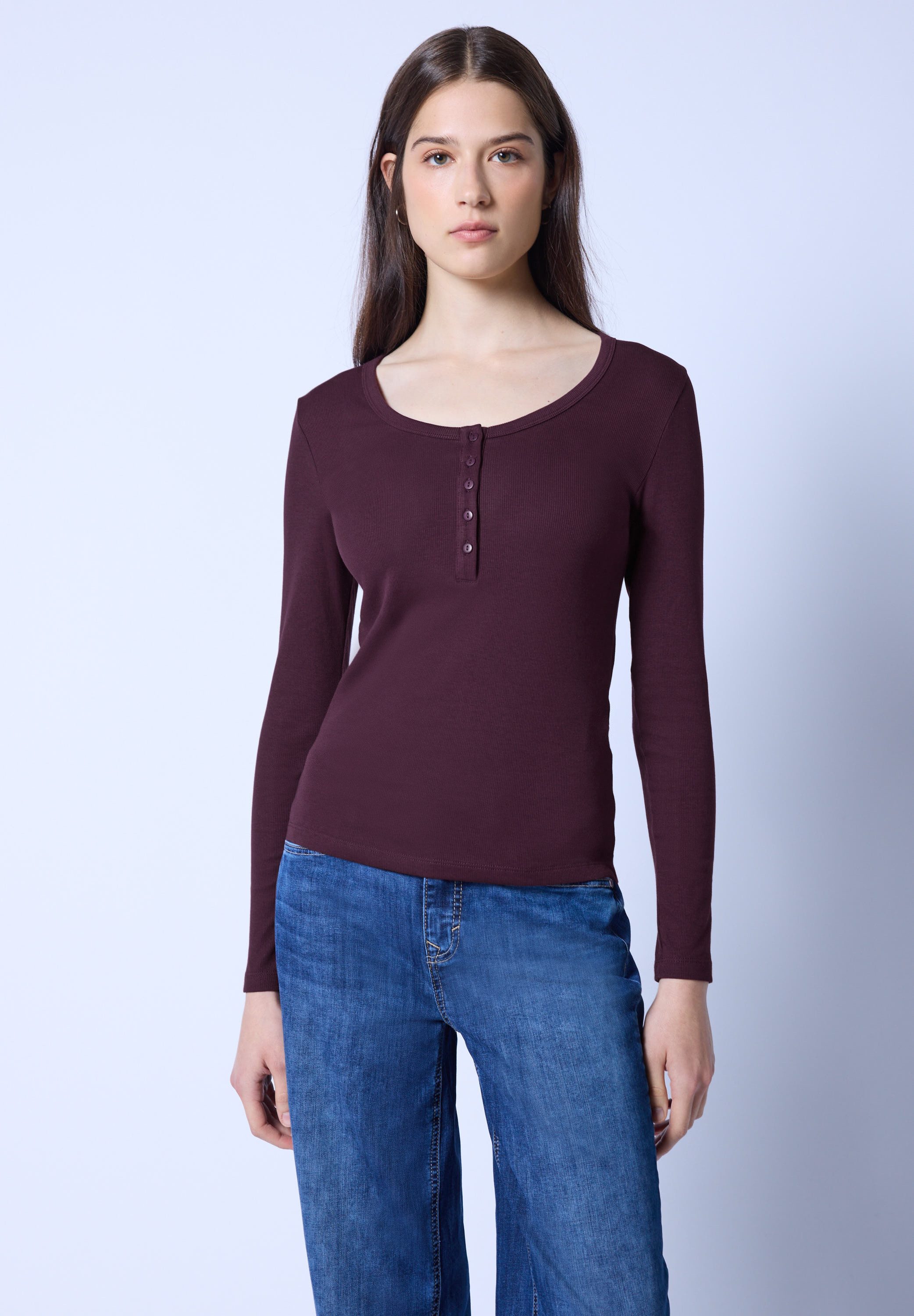 STREET ONE STUDIO Langarmshirt mit Rundhalsausschnitt günstig online kaufen