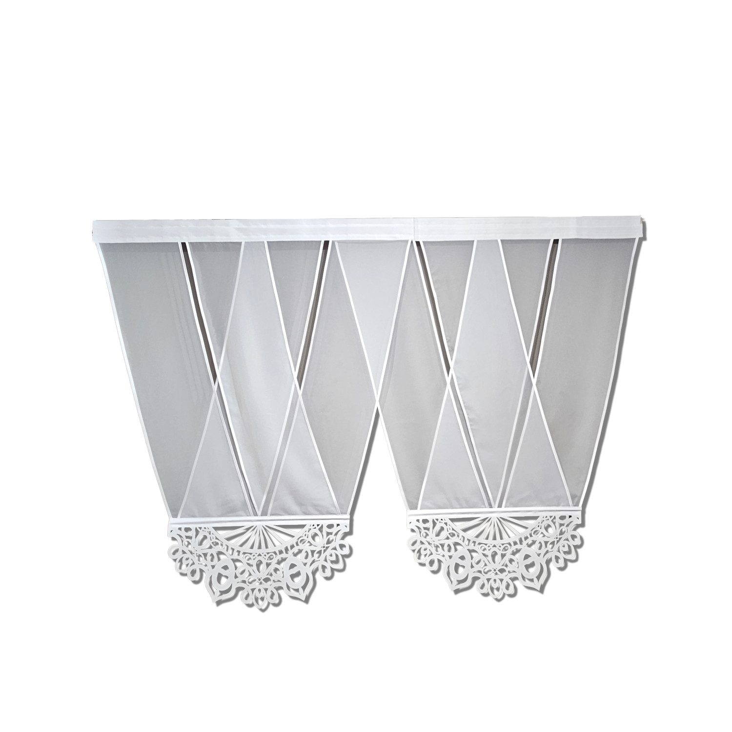 Gardinen by Justyna Scheibengardine 2er V Panel Set (2 St), Kräuselband, tr günstig online kaufen