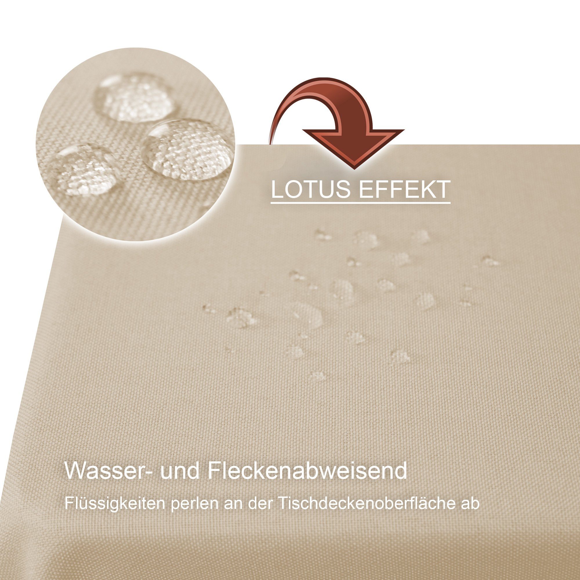 Haus und Deko Tischdecke Tischdecke eckig Leinenoptik Lotuseffekt Tischwäsche Wasserabweisend (1-tlg) – Bild 3 von 5