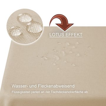 Haus und Deko Tischdecke Tischdecke 160x360 cm eckig beschichtet Leinenoptik wasserabweisend (1-tlg)
