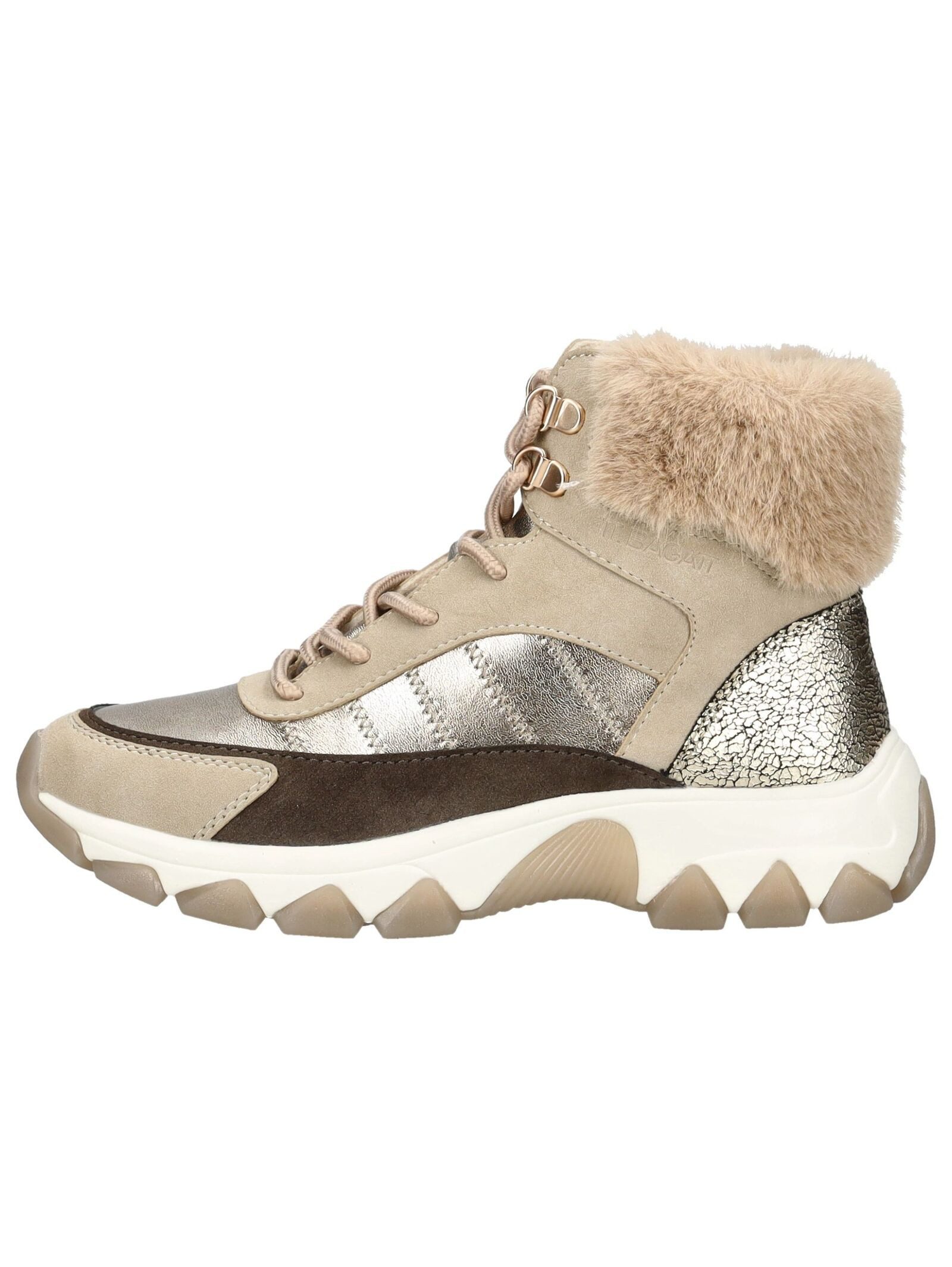 BAGATT Stiefelette Lederimitat/Textil . Schnürstiefelette