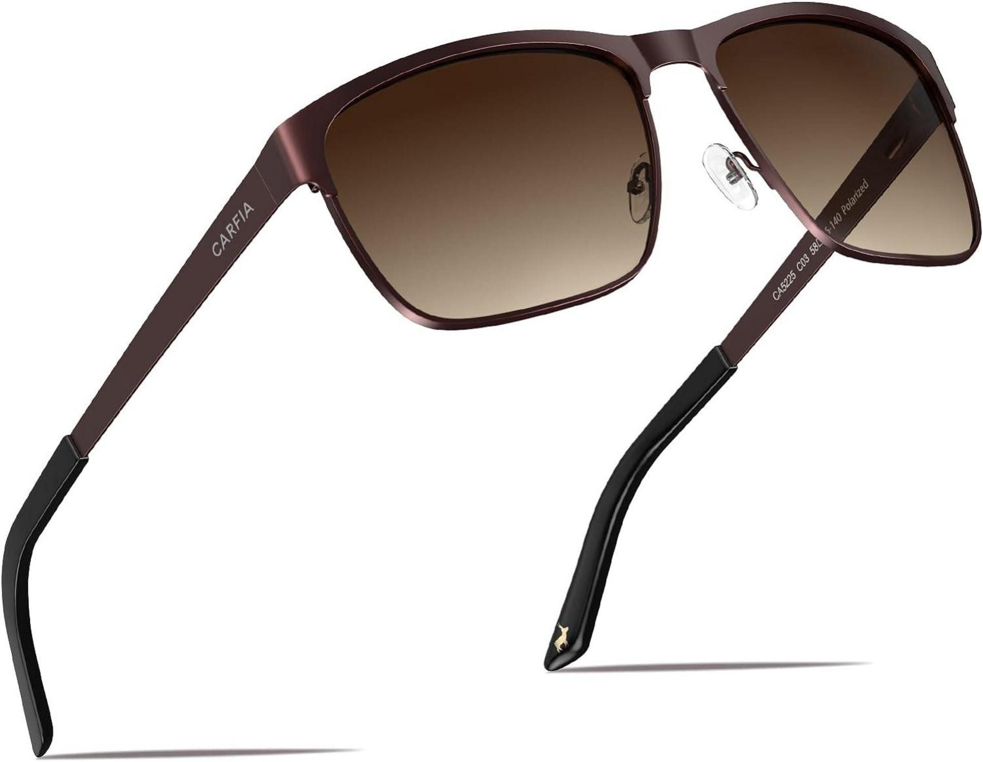 Sonnenbrille Polarisierte Herren Sonnenbrille Metallrahmen UV 400 Fahrerbrille