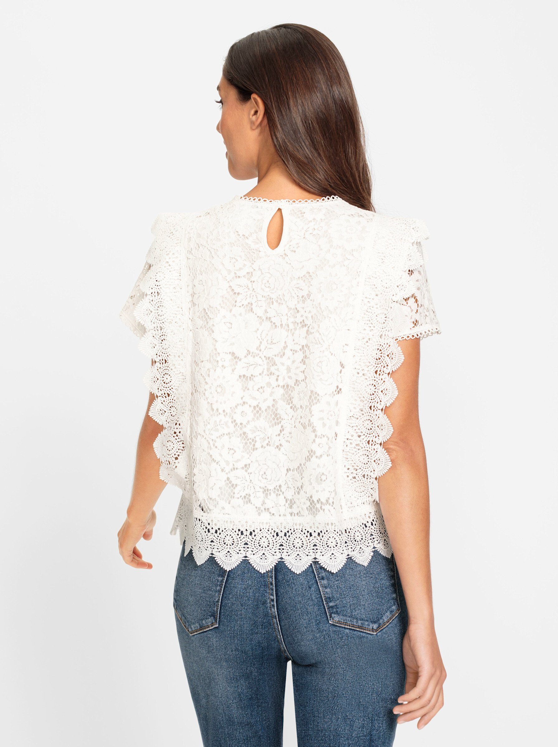 heine Klassische Bluse Spitzen-Bluse günstig online kaufen