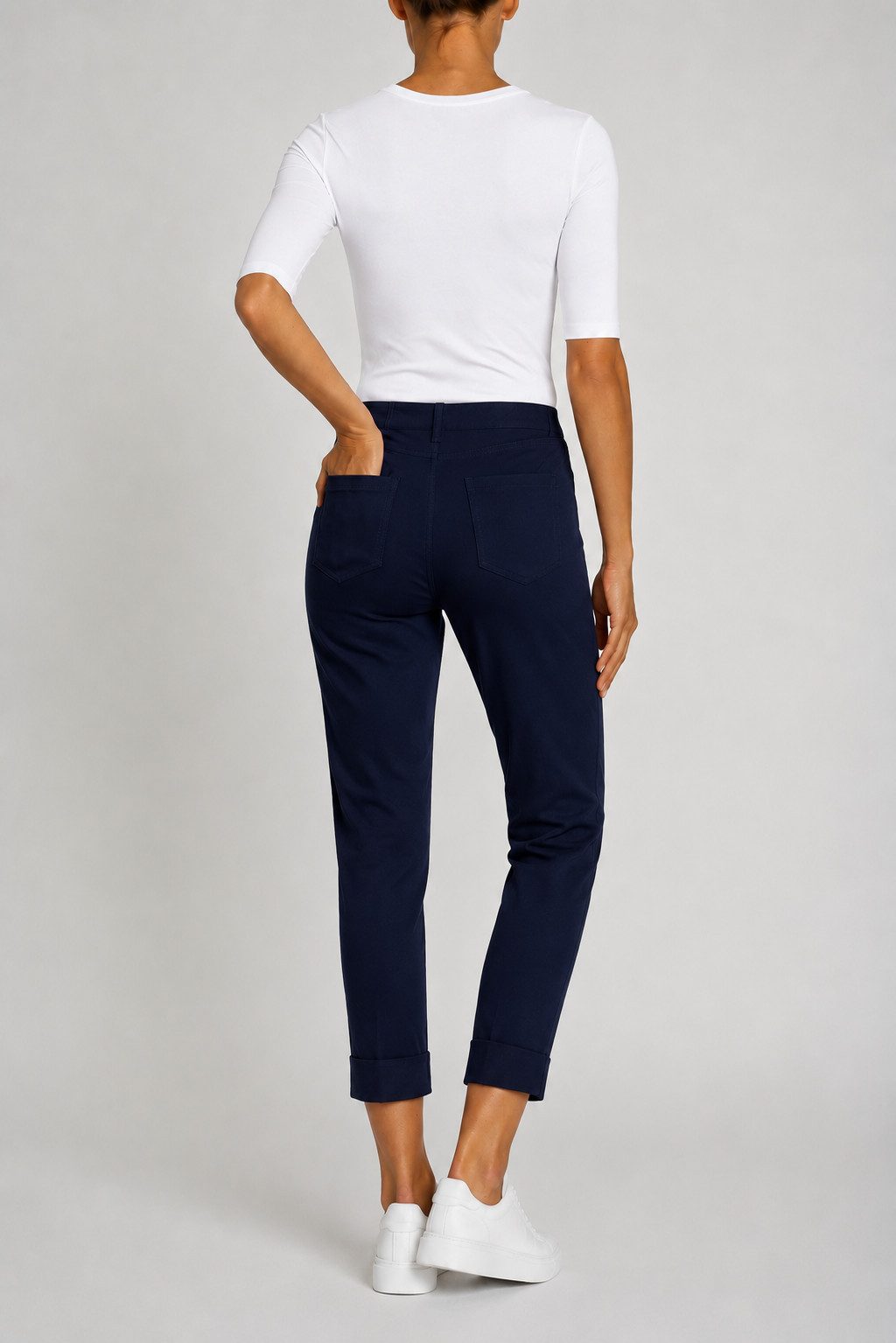 ROBELL Stoffhose Damen Style BELLA 7/8 Bengaline Sommerhose extrem bequem