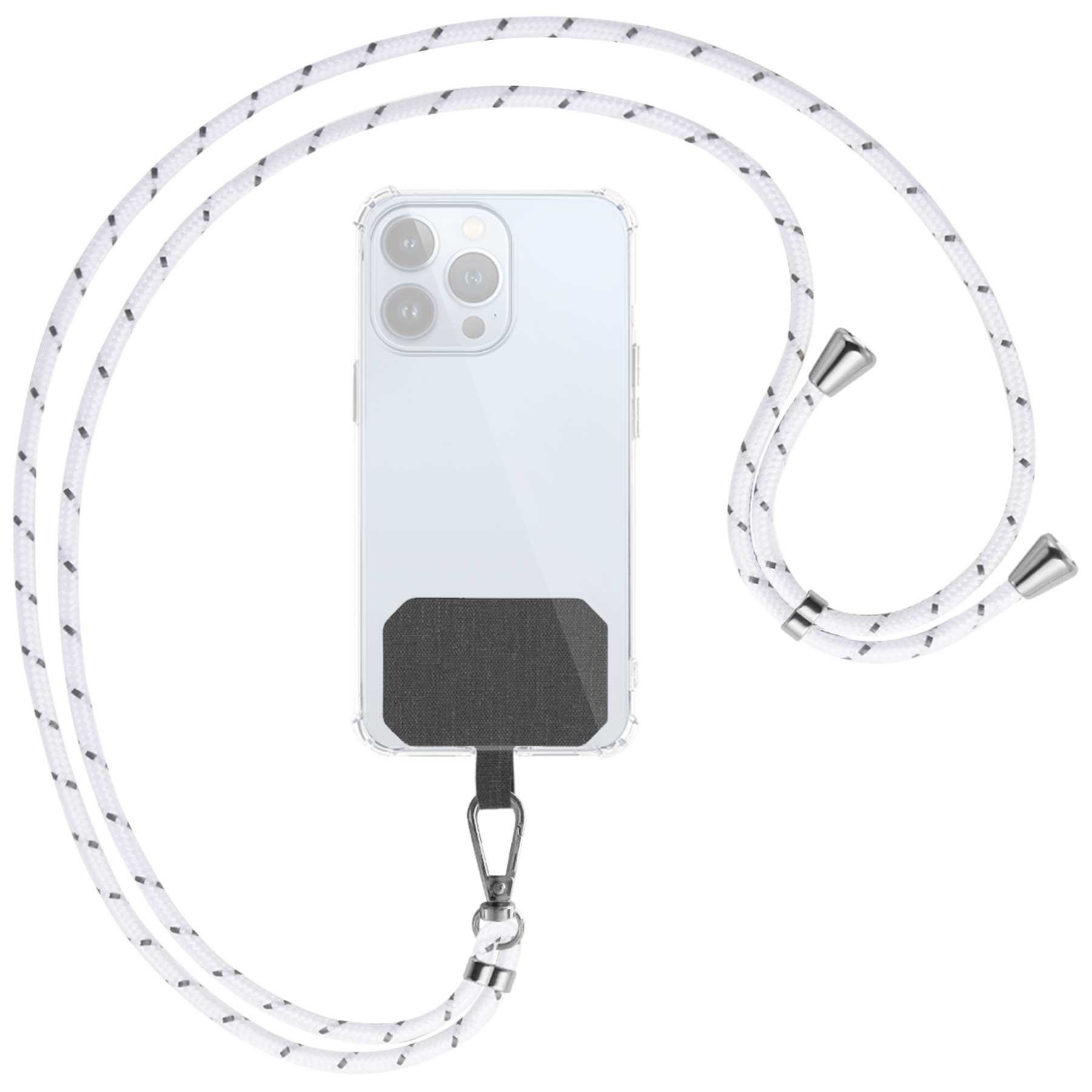 mtb more energy Handykette Universal (HBS) Metallfarbe silber, für nahezu alle Smartphone-Hüllen