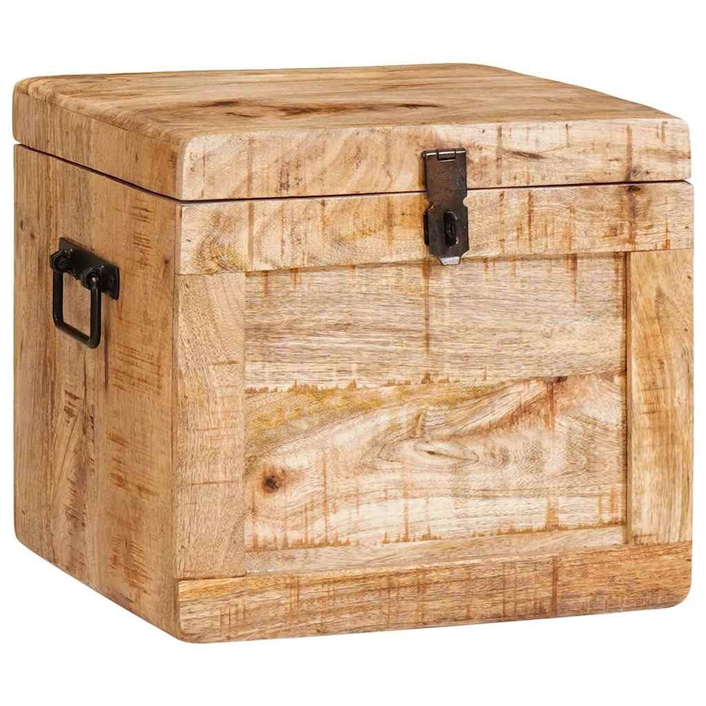 vidaXL Aufbewahrungsbox Aufbewahrungsbox mit Speicher mit Schloss Massivholz (1 St)