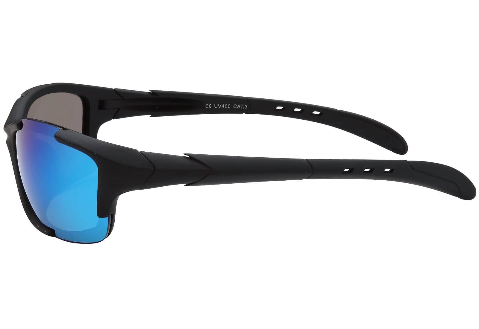 Sonnenbrille, mit polarisierten Eyewear Herren 1-St), Fahrradbrille Blau (Packung, Schwarz Polarisierte Linsen BEZLIT