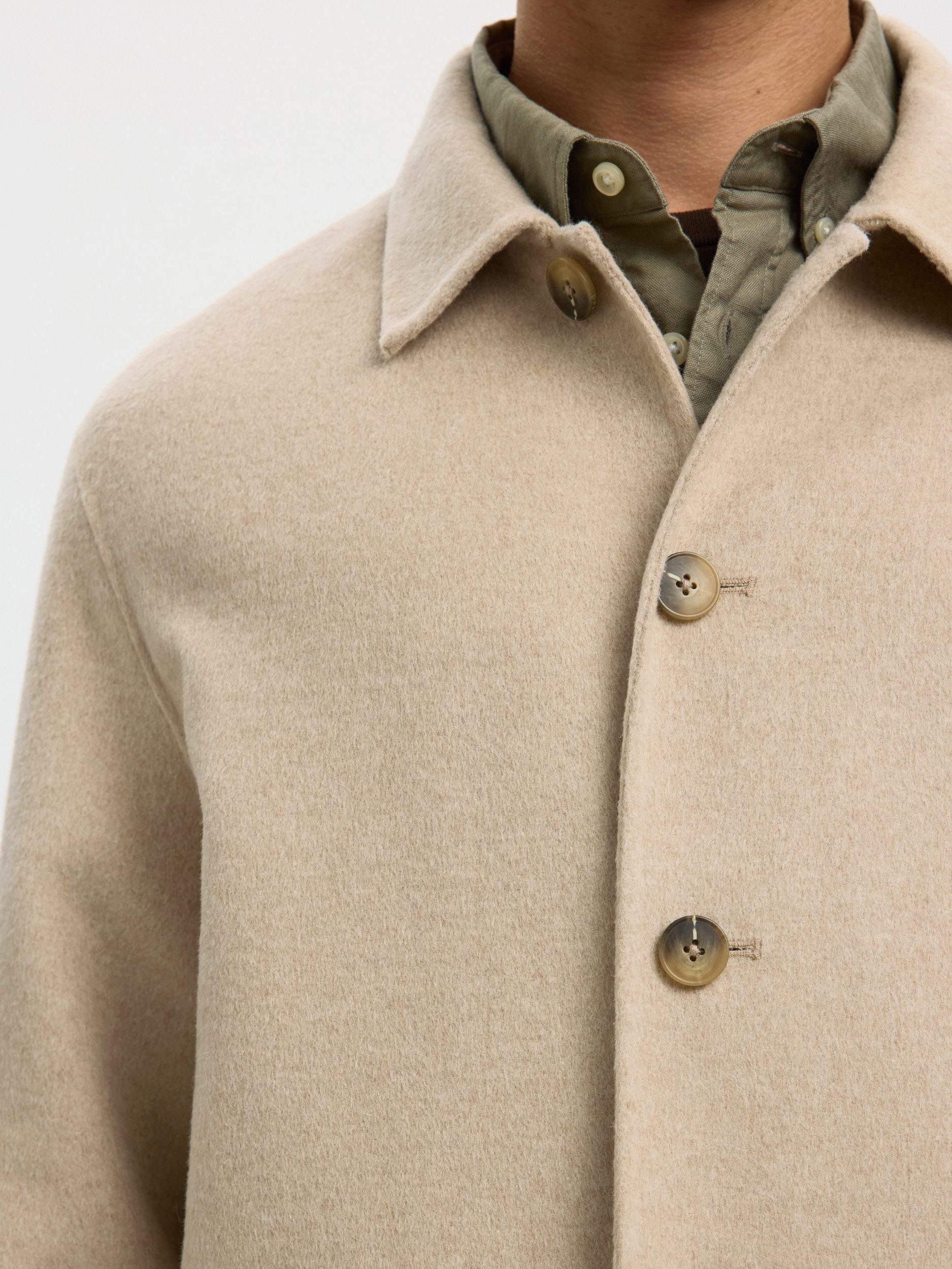 SELECTED HOMME Outdoorjacke SLHOLIVER HANDMADE WOOL BLEND JKT