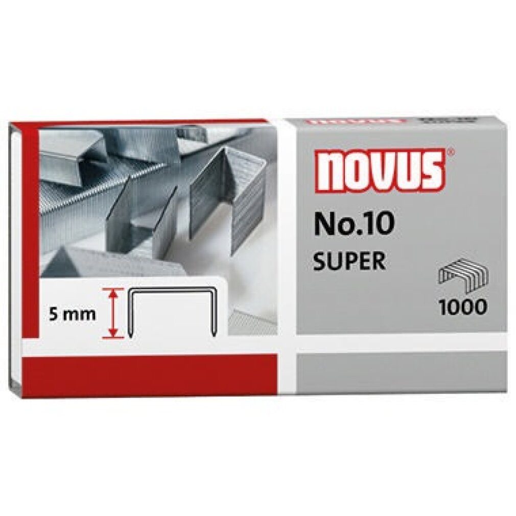NOVUS Heftklammer Heftklammer Nr10 für B10 Verzinkt 1000Er 0400003