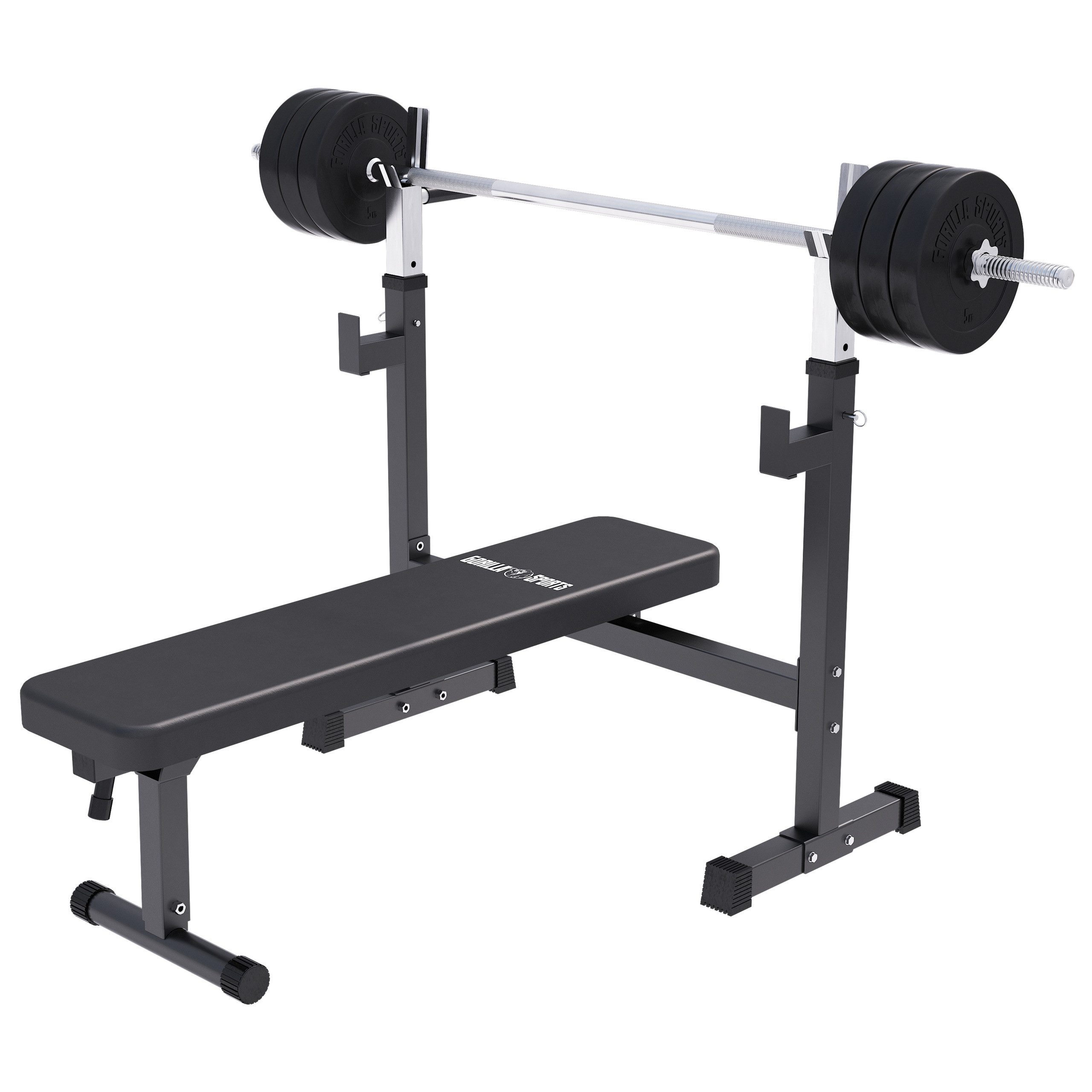 Hantelbank Hantelbank - mit Ablage, 40/70/100kg Set, Klappbar mit Gewichten