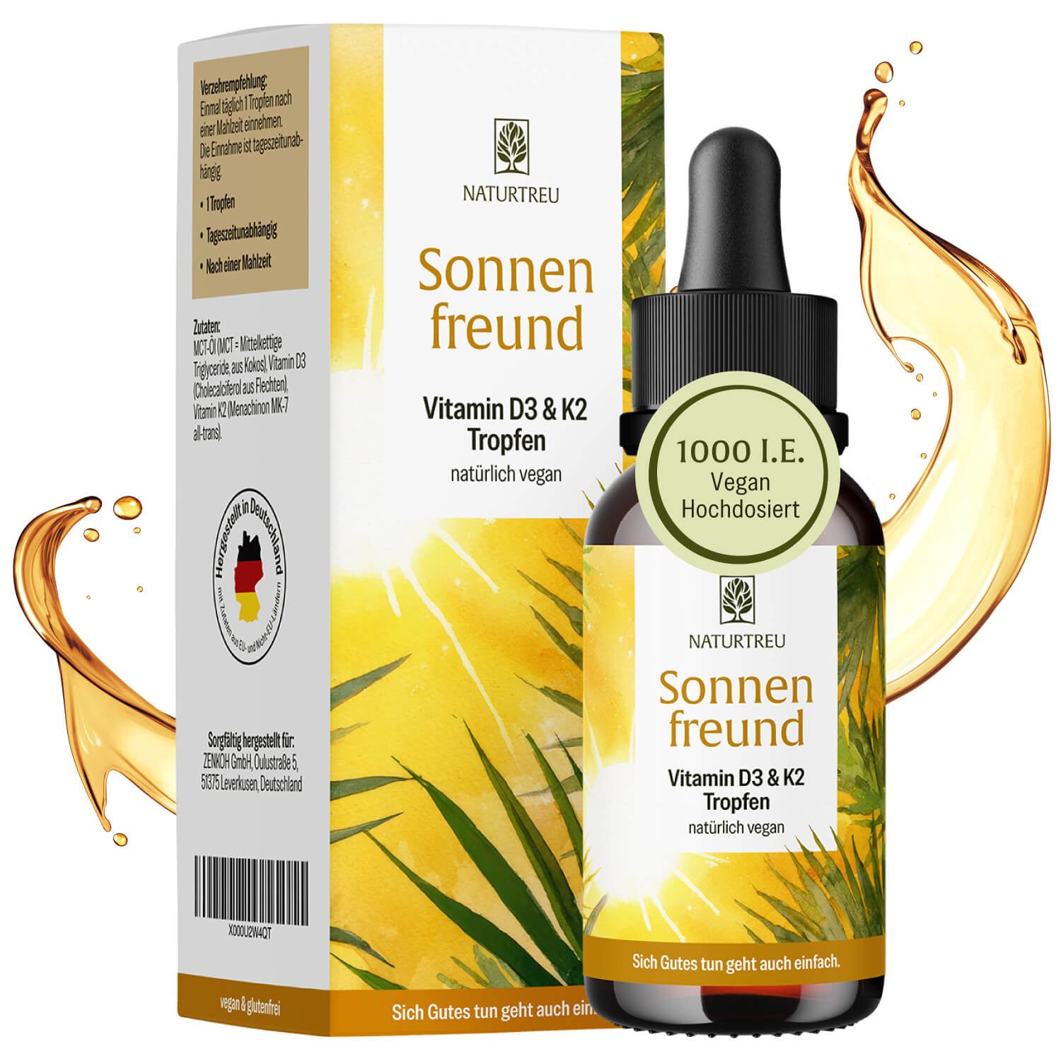 Naturtreu SONNENFREUND Tropfen, 1 er 1200 St., 30 ml, Hergestellt in Deutschland unter strengen Qualitätskontrollen, l…