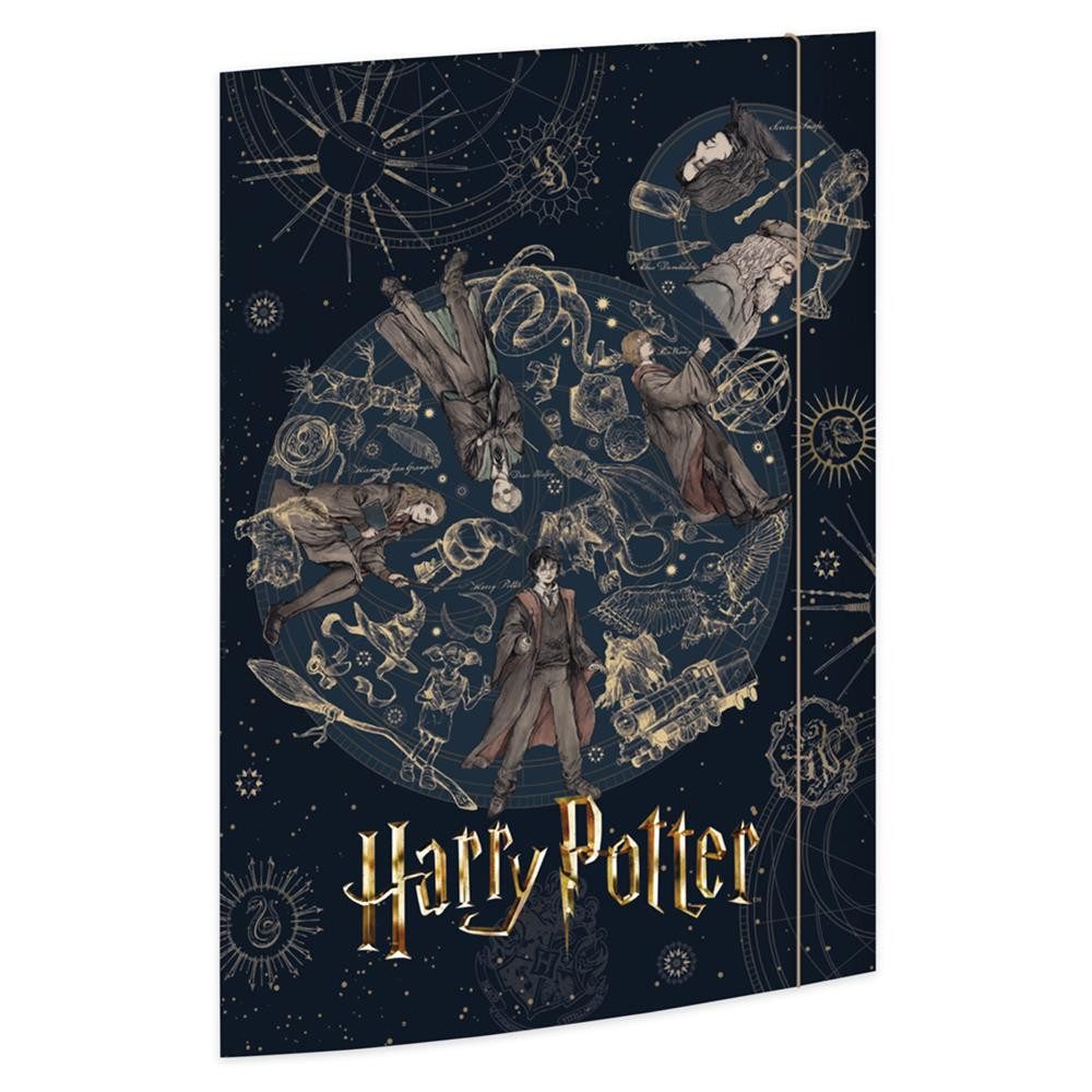 RNK Verlag Organisationsmappe Zeichenmappe Harry Potter DIN A3 mit Gummizugverschluss (Zeichenmappe, Mit 3 Einschlagklappen, Gummizug und bedruckter Innenseite), 3 Einschlagklappen, Gummizug, bedruckte Innenseite