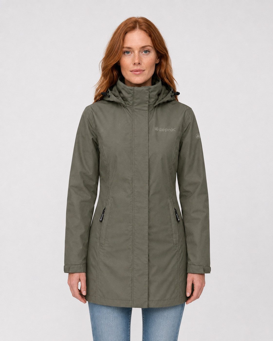 DEPROC Active Outdoorjacke LAVAL LONG WOMEN Longjacke, Funktionsmantel, Wanderjacke auch in Großen Größen erhältlich