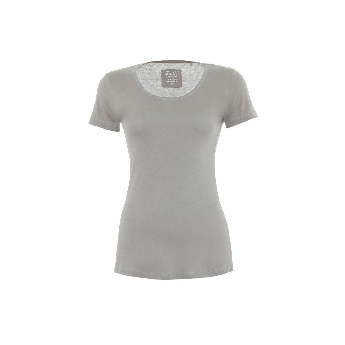 Grauweiß T-Shirt weiß (1-tlg) DAILY´S