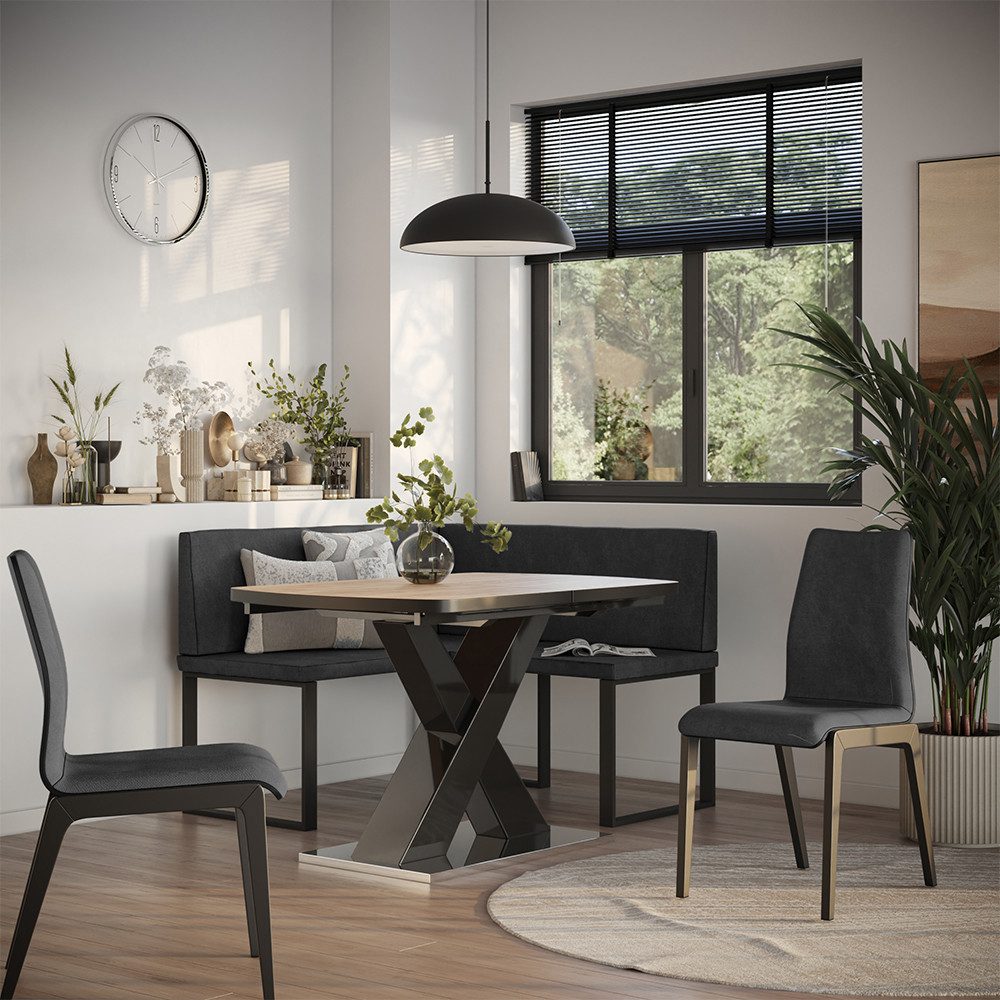 Vicco Sitzbank Ravon, Anthrazit, 120 x 120 cm (1-St)