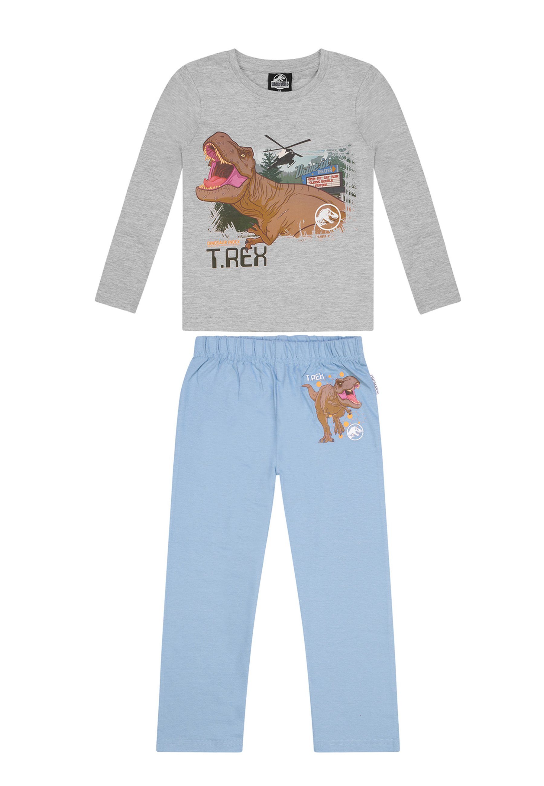 ONOMATO! Schlafanzug Jurassic World T-Rex Schlafanzug Pyjama-Set (2 tlg)