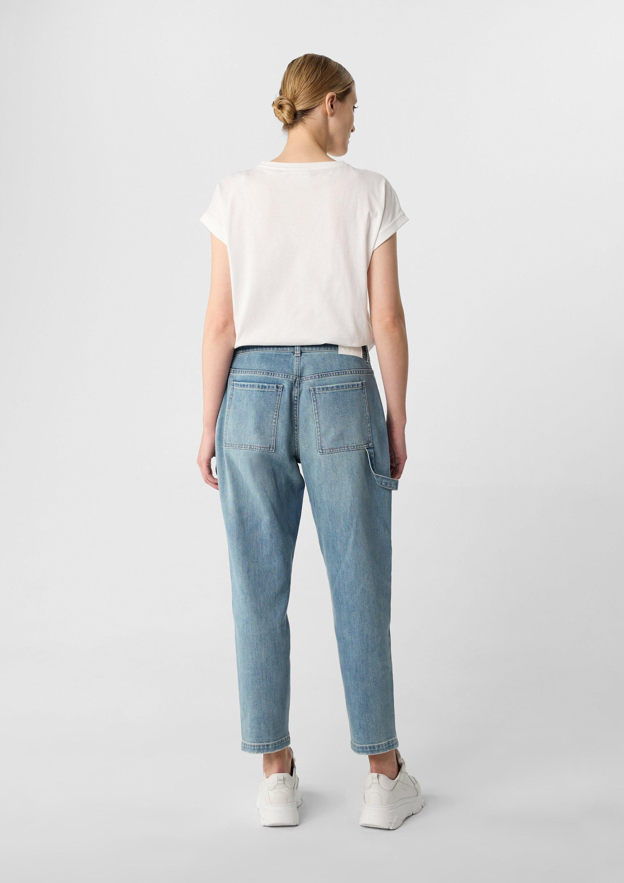 comma Weite Jeans Jeans-Hose Lässige Loose-Fit-Jeans mit aufgesetzten Taschen