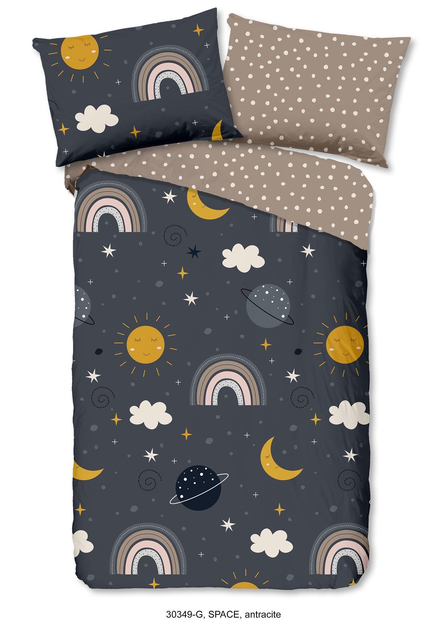 Kinderbettwäsche SPACE Bettwäsche-Set