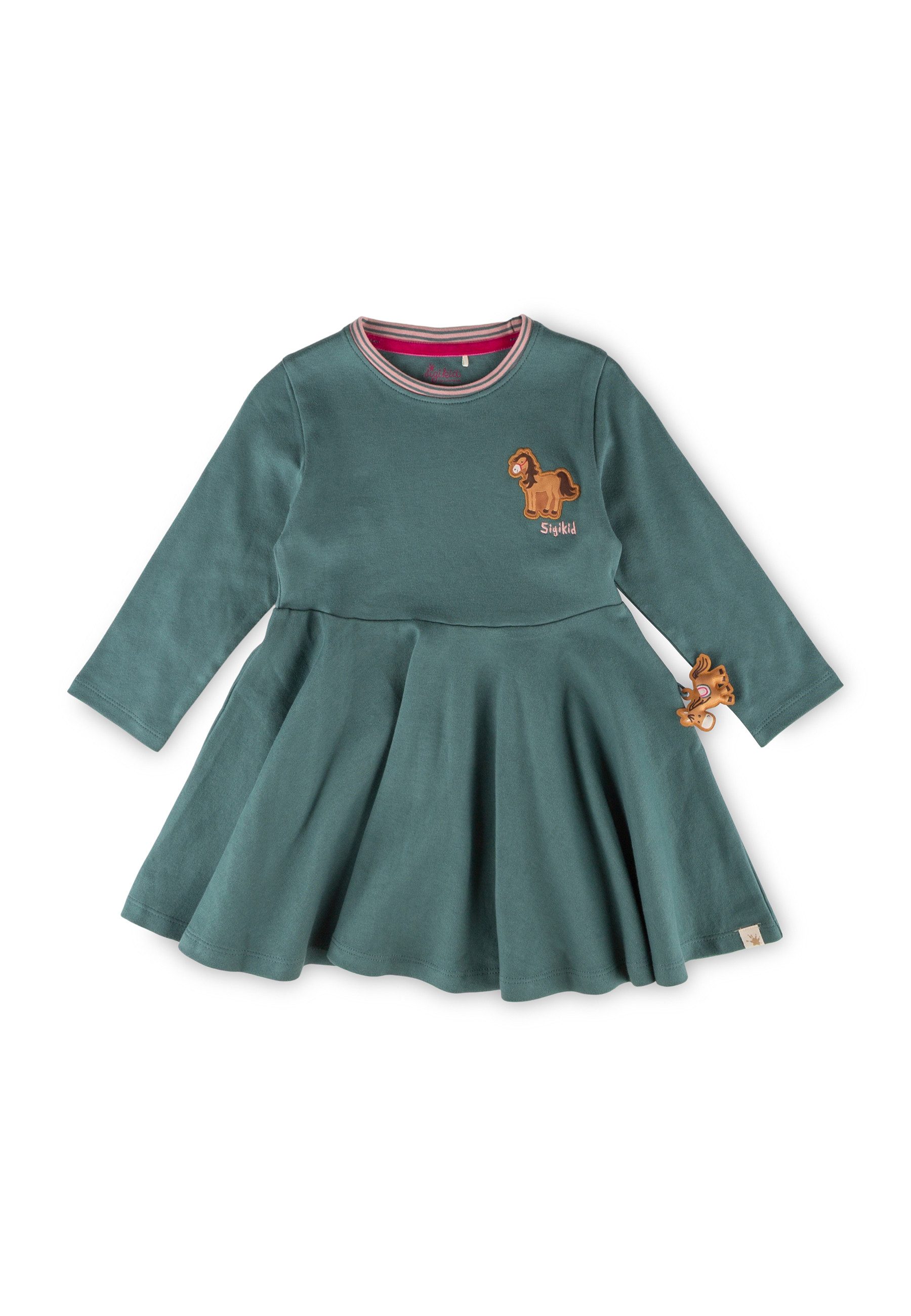 Sigikid Jerseykleid langarm, mit weit schwingendem Tellerrock (1-tlg)