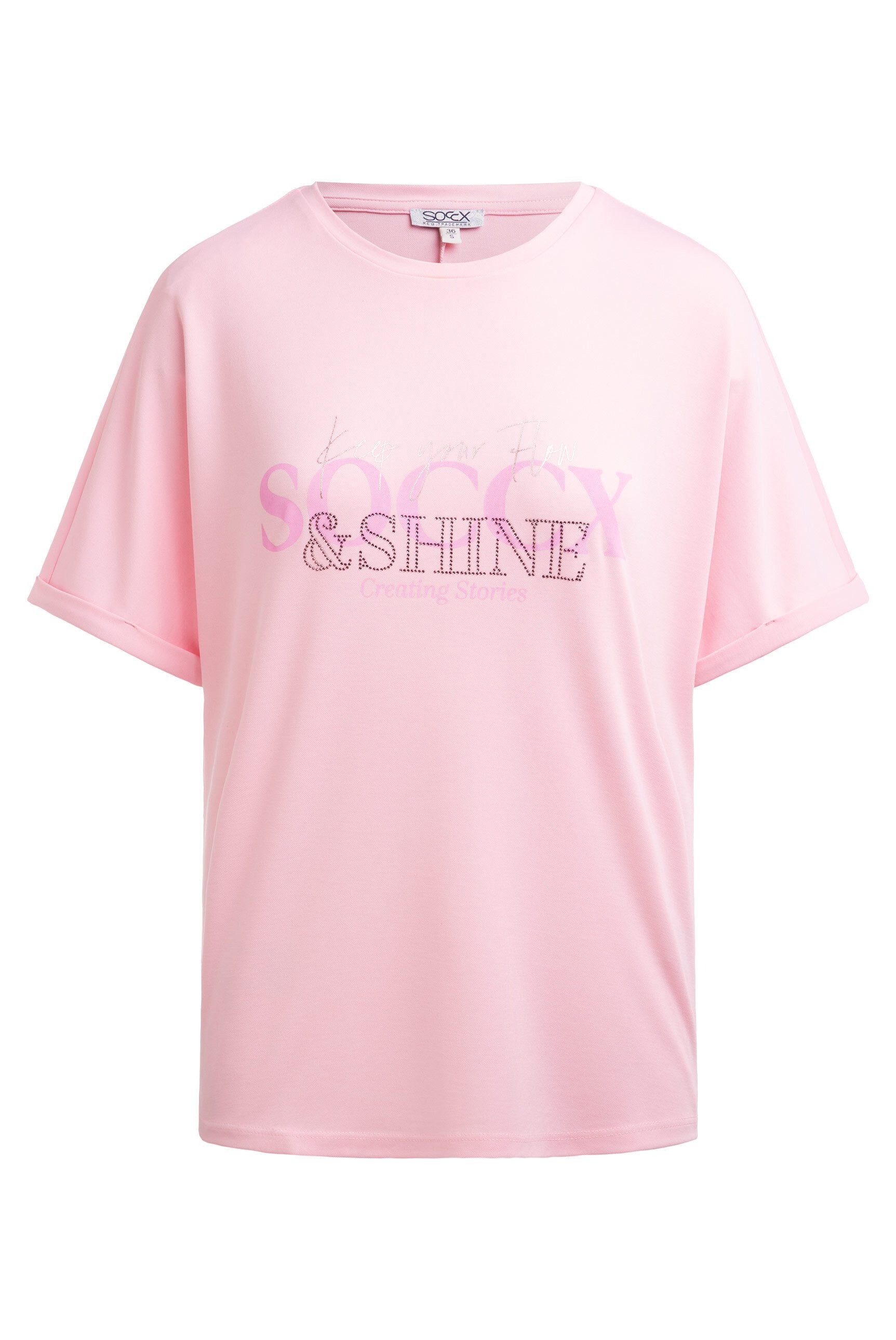 SOCCX Rundhalsshirt mit Fledermausärmel günstig online kaufen