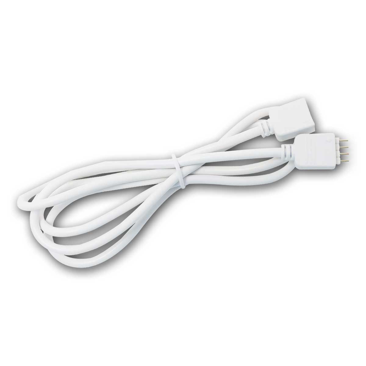 world-trading-net DIN-Stecker RGB Verlängerungskabel 4-Pin, 1m, weiß